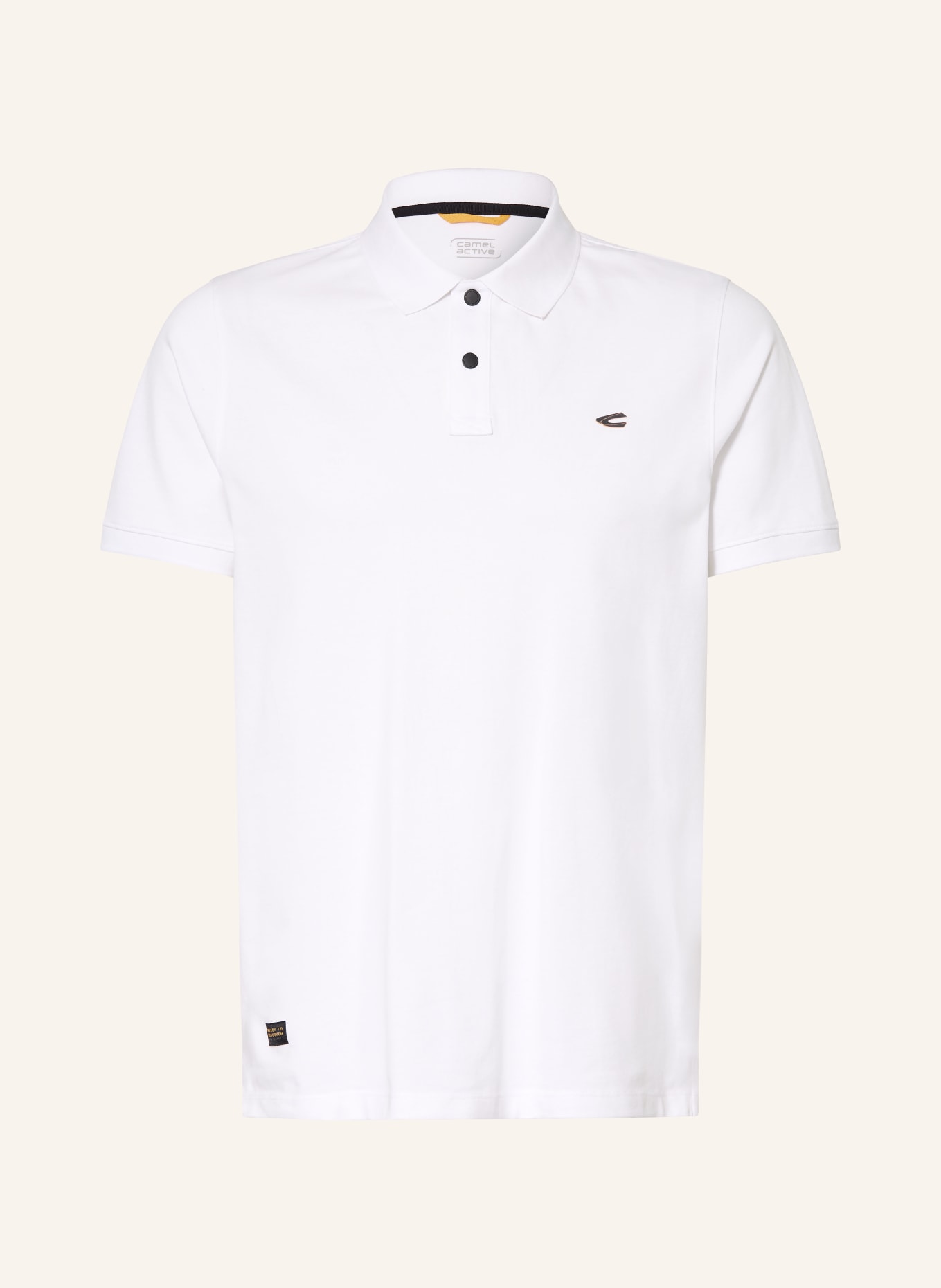 camel active Koszulka polo z pikowanym wzorem: BIAŁY