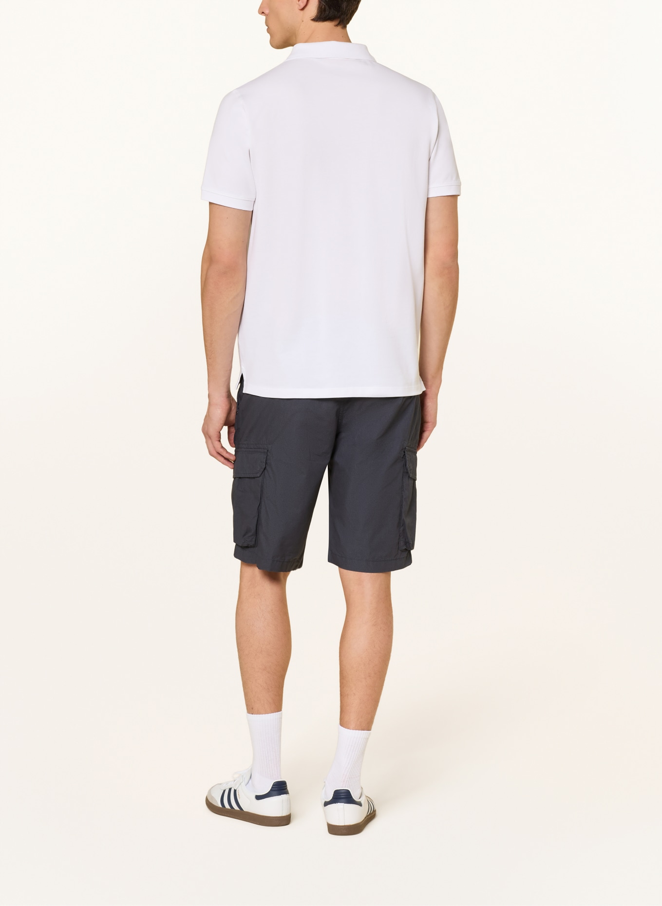 camel active Koszulka polo z pikowanym wzorem: BIAŁY