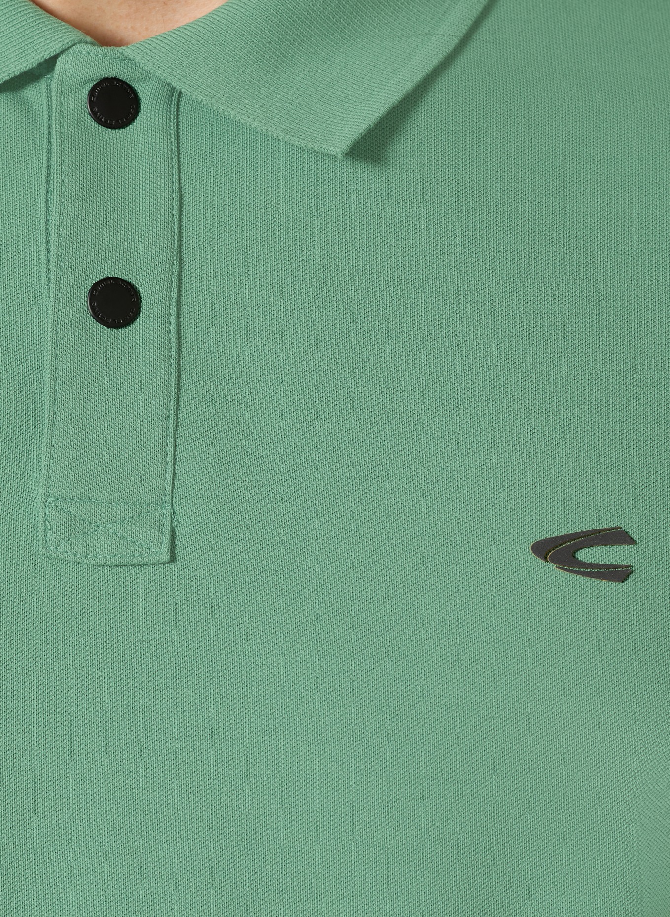 camel active Koszulka polo z pikowanym wzorem: ZIELONY