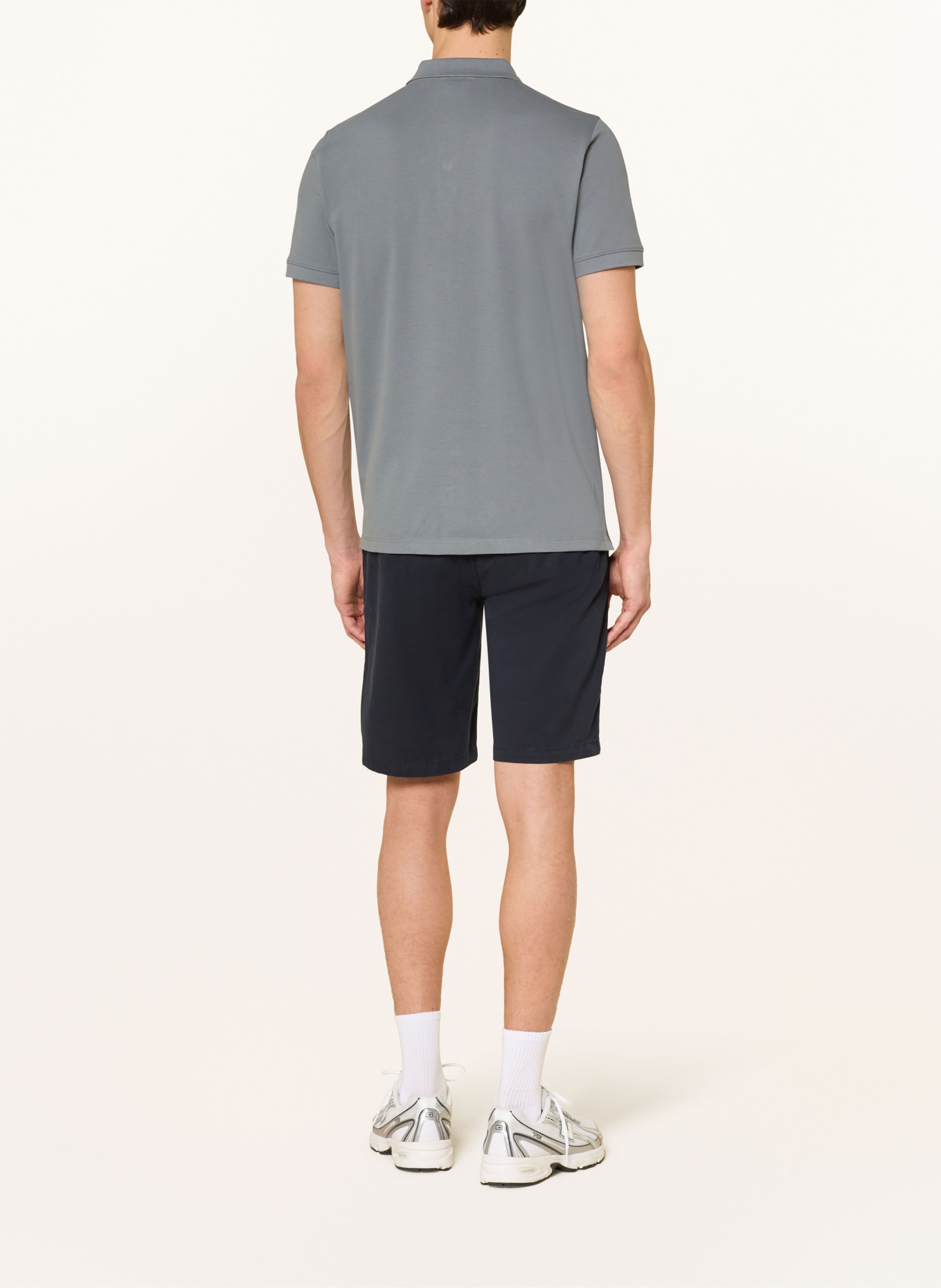 camel active Koszulka polo z pikowanym wzorem: SZARONIEBIESKI