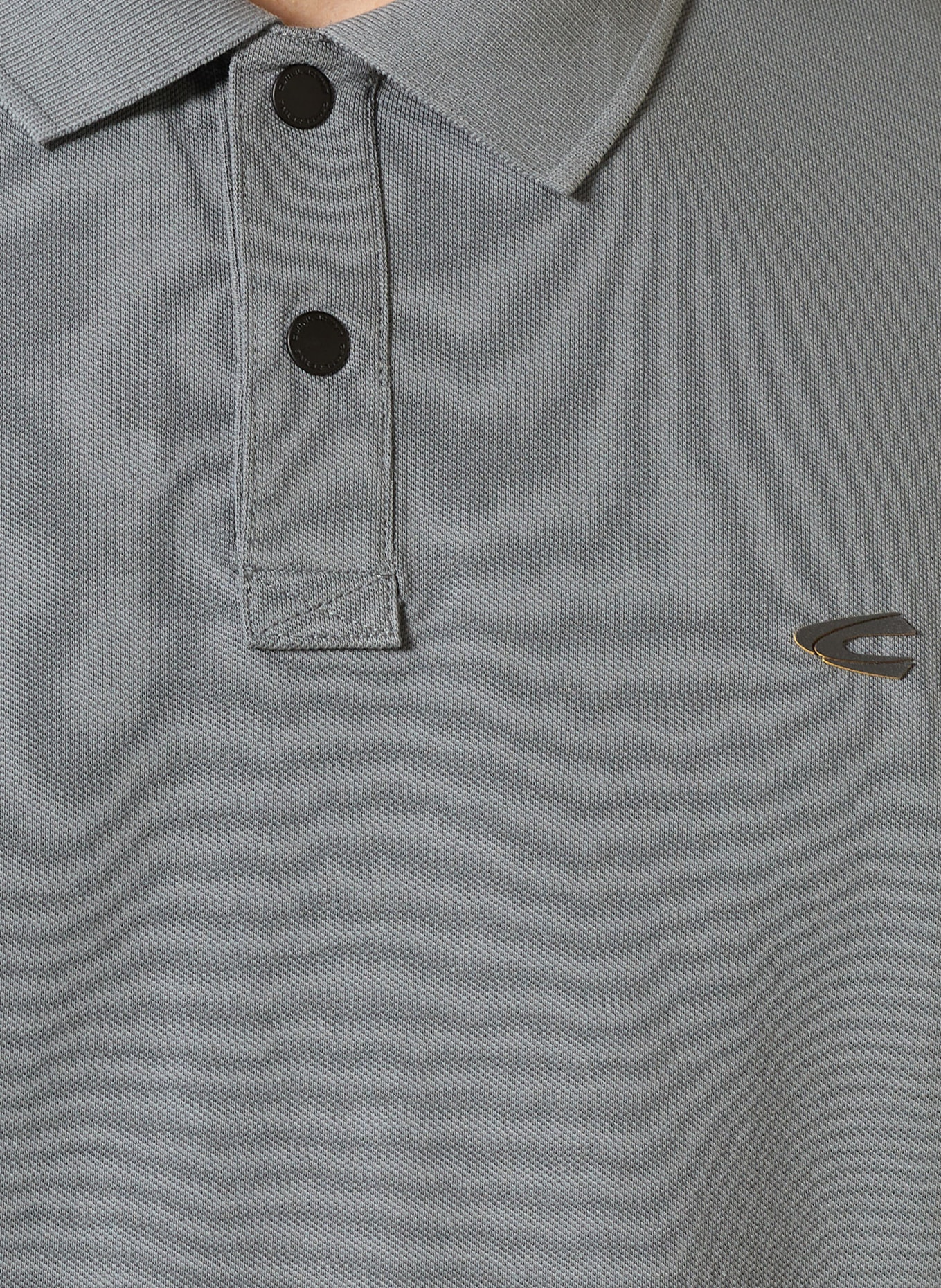 camel active Koszulka polo z pikowanym wzorem: SZARONIEBIESKI