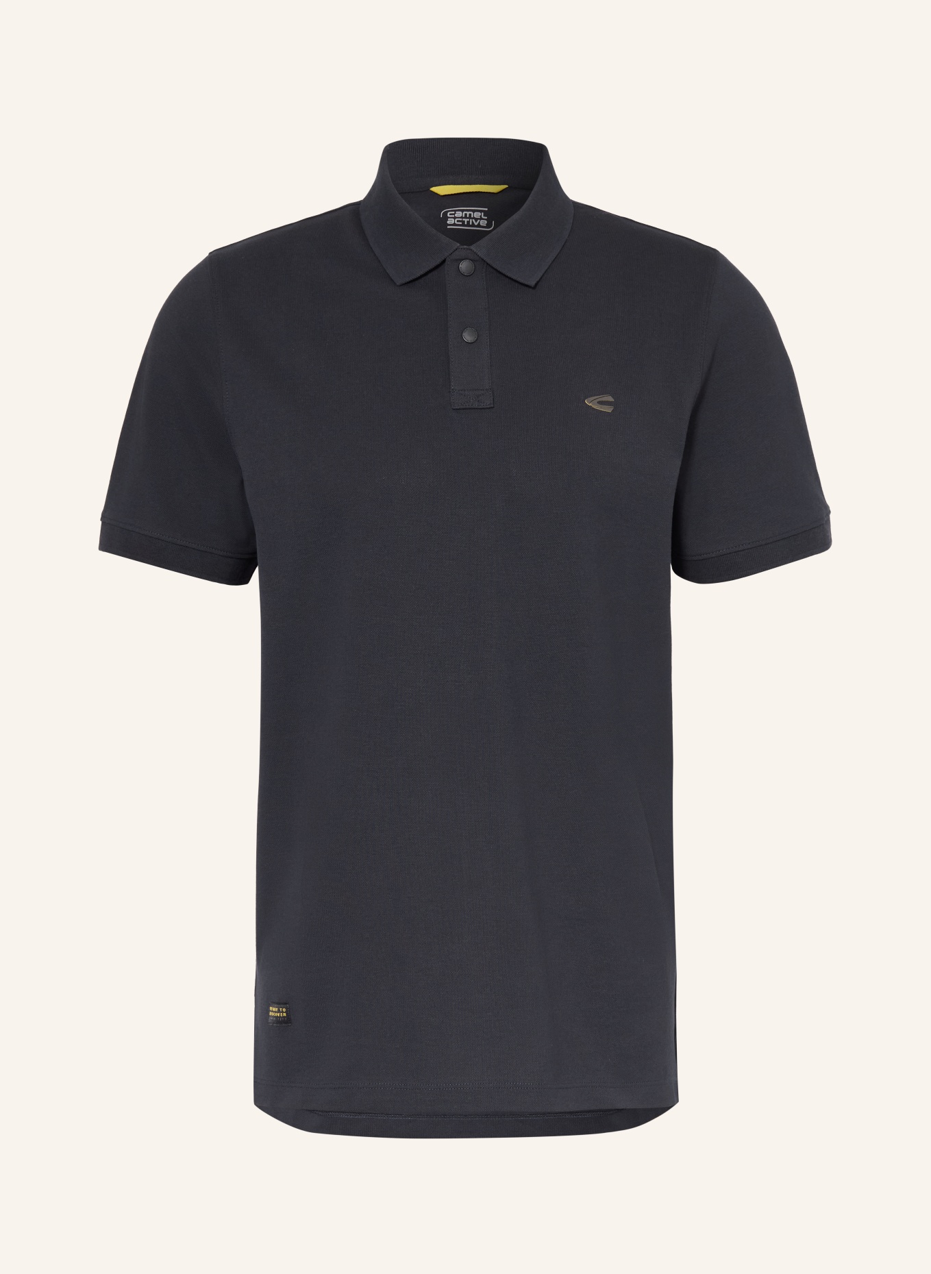 camel active Koszulka polo z pikowanym wzorem: GRANATOWY