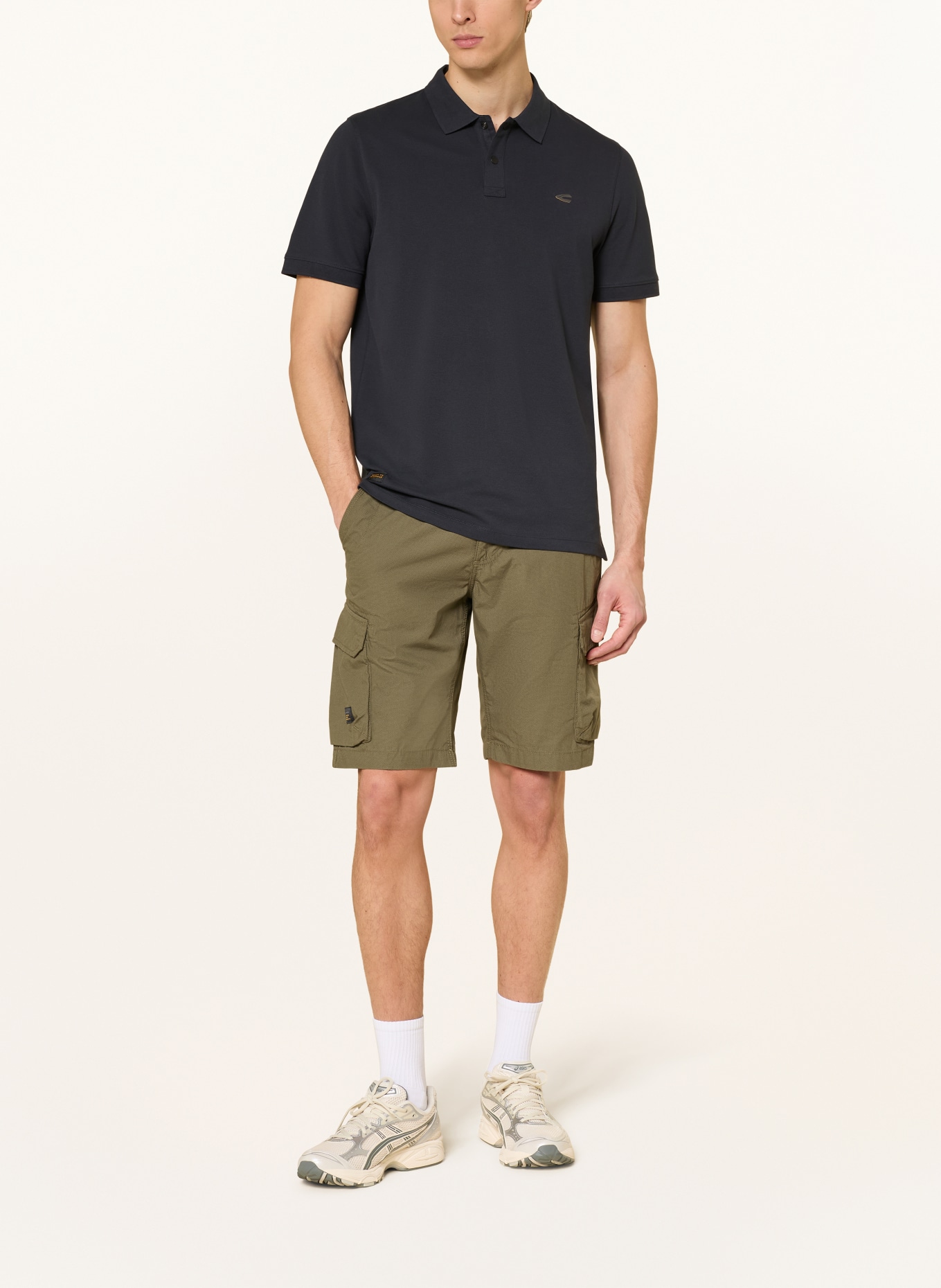 camel active Koszulka polo z pikowanym wzorem: GRANATOWY