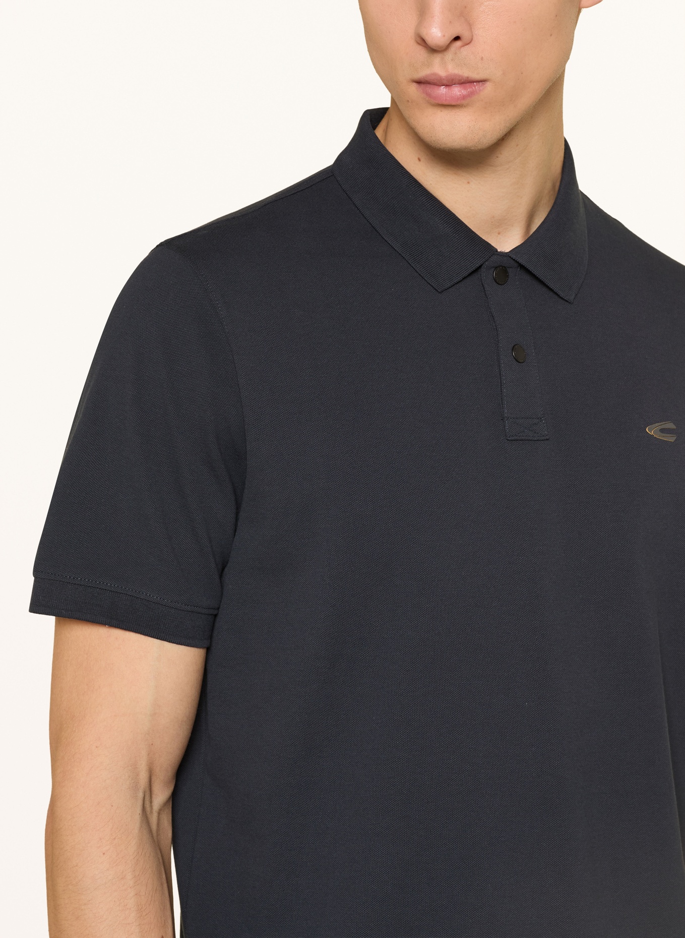 camel active Koszulka polo z pikowanym wzorem: GRANATOWY