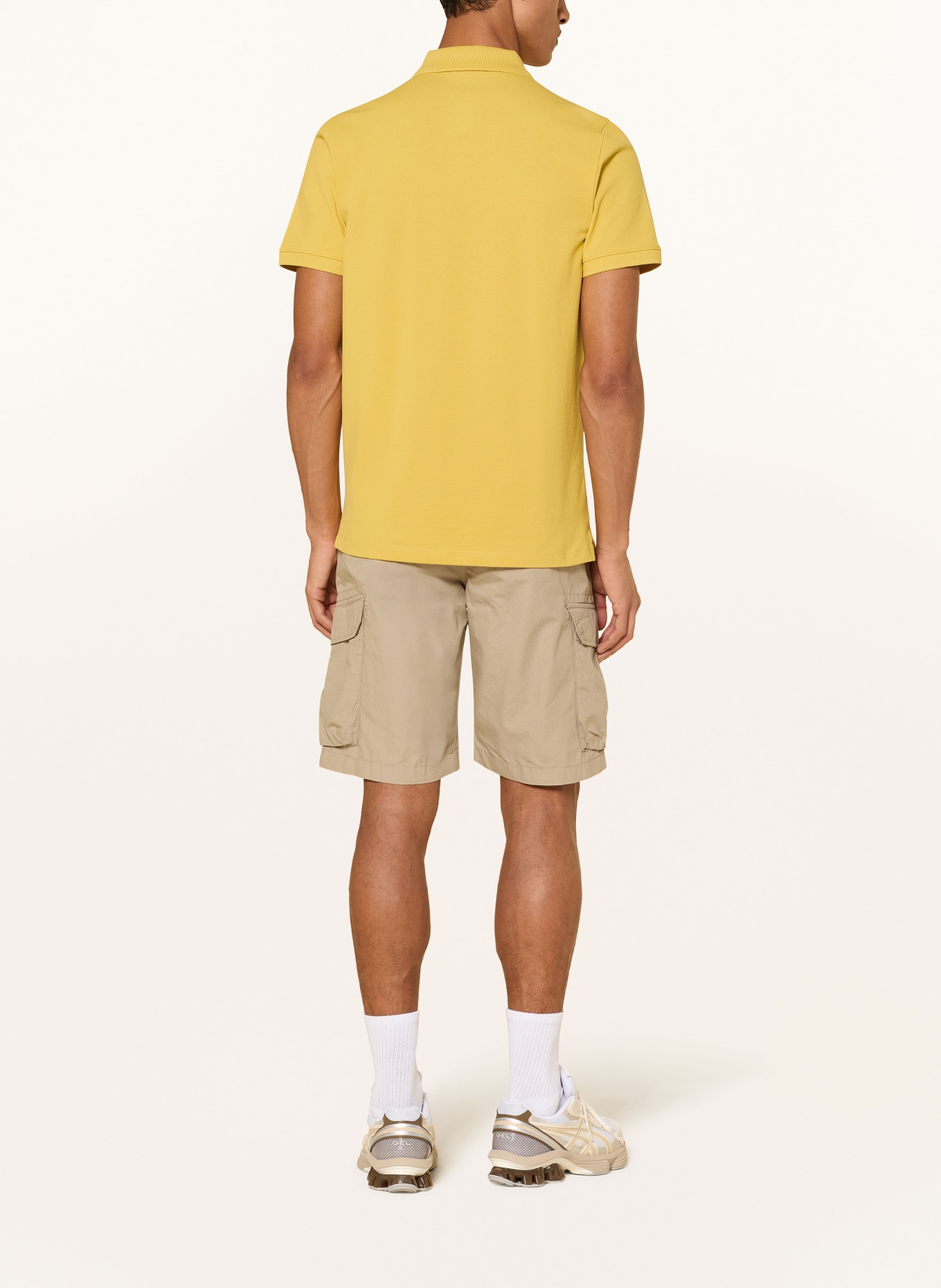 camel active Koszulka polo z pikowanym wzorem: CIEMNOŻÓŁTY