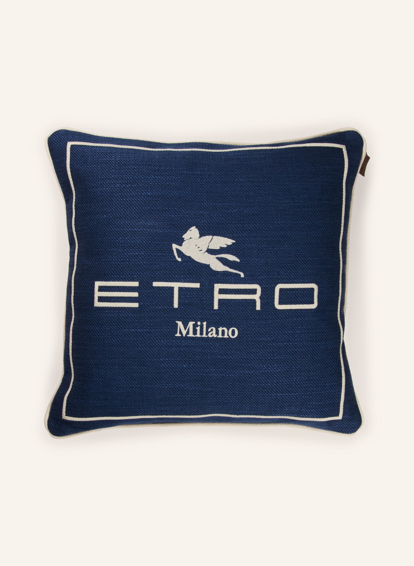 ETRO Home Sierkussens: DONKERBLAUW / CRÈME