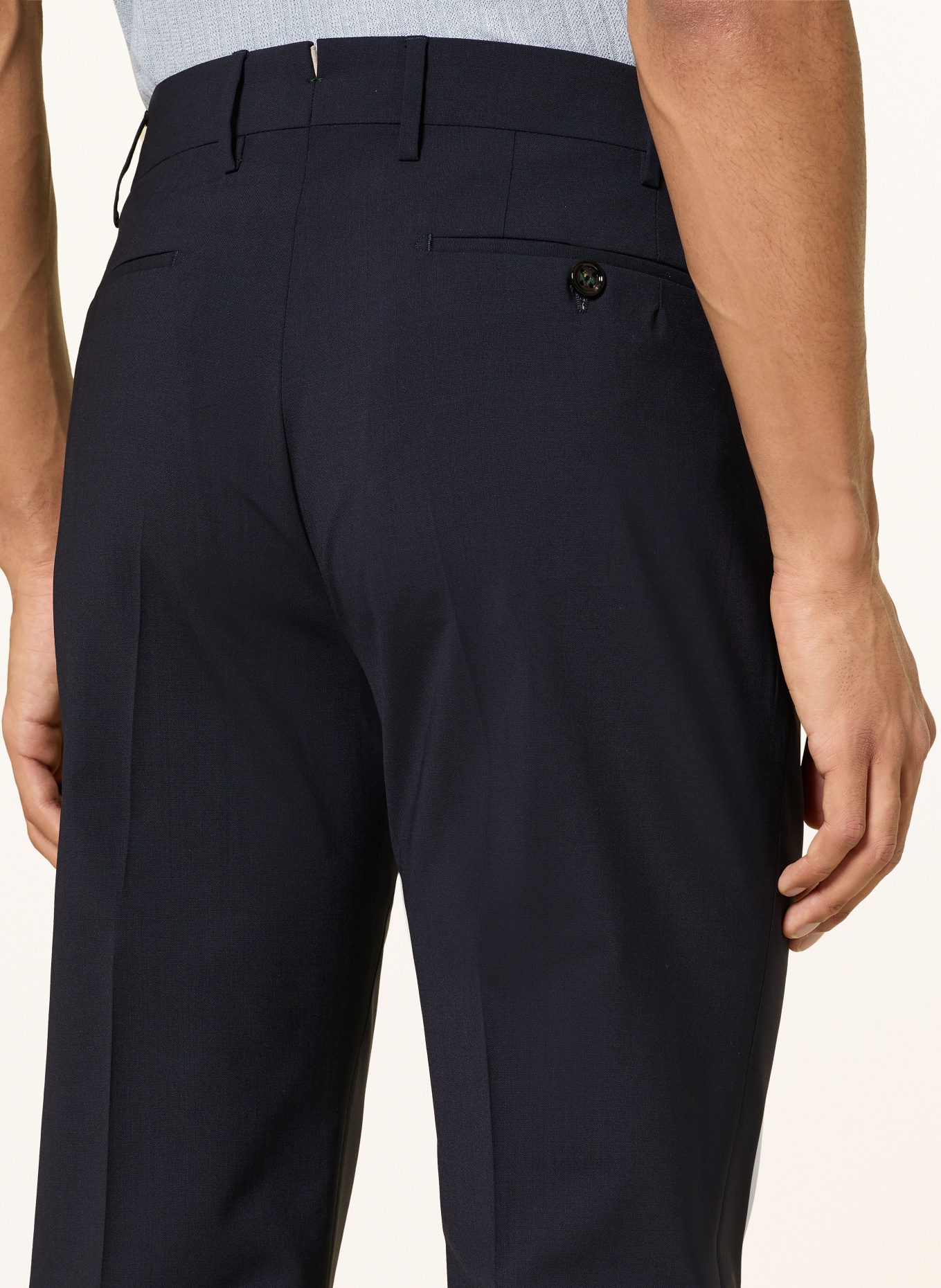 BERWICH Pantalon de costume coupe contemporaine: BLEU FONCÉ
