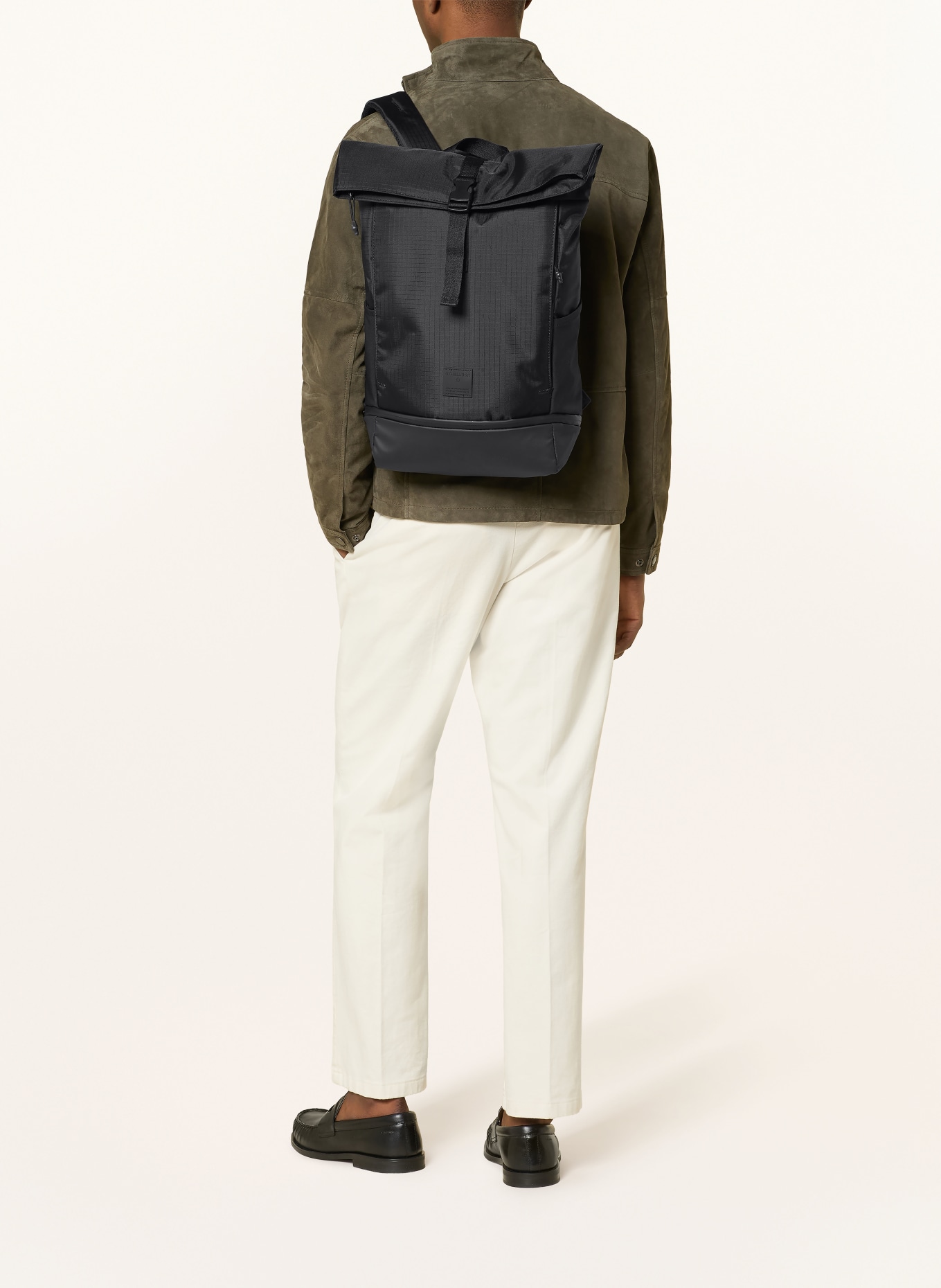 STRELLSON Rucksack NEW HAM EDDIE mit Laptop-Fach: SCHWARZ