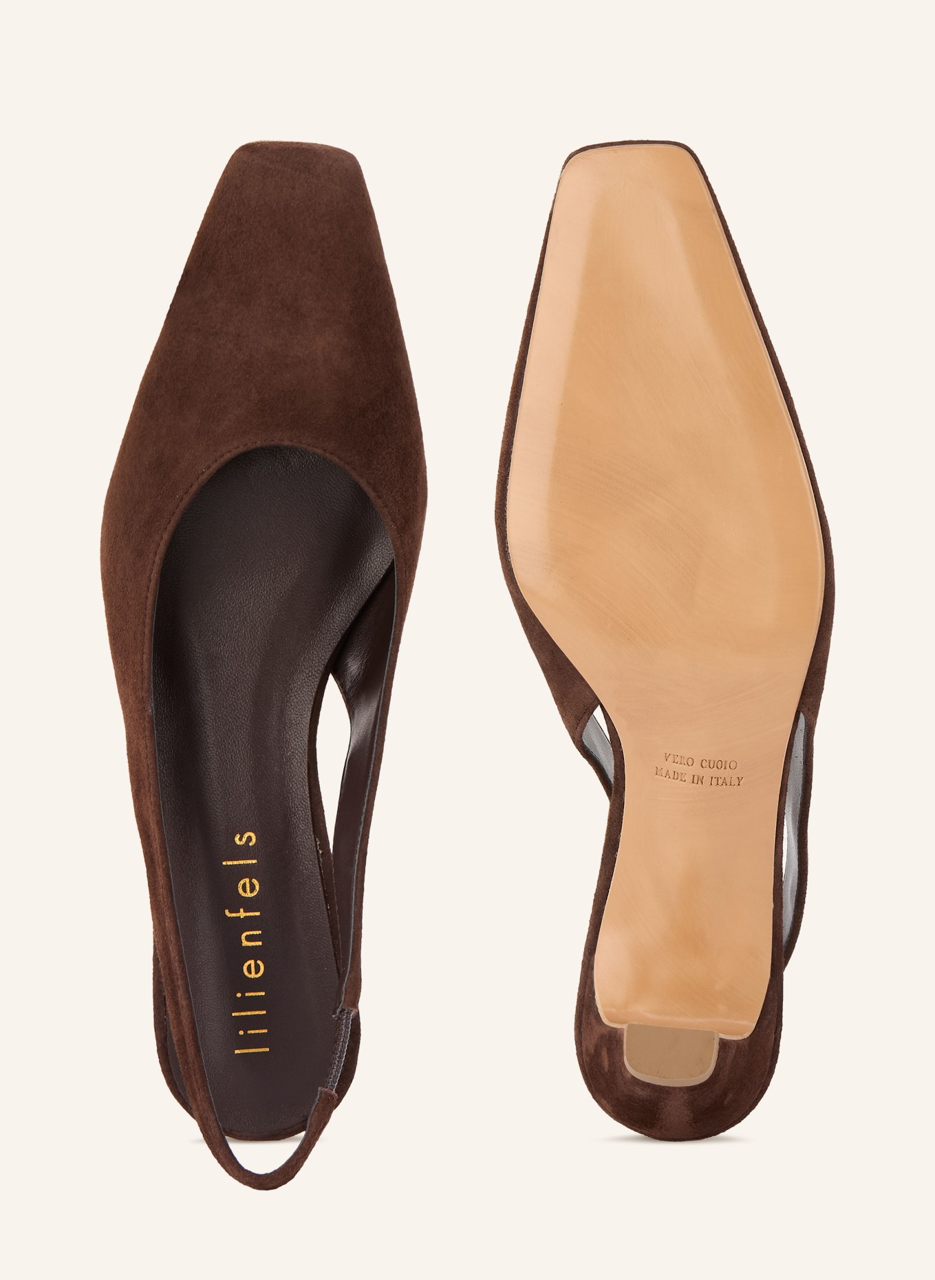 lilienfels Sling-back pumps: DARK BROWN