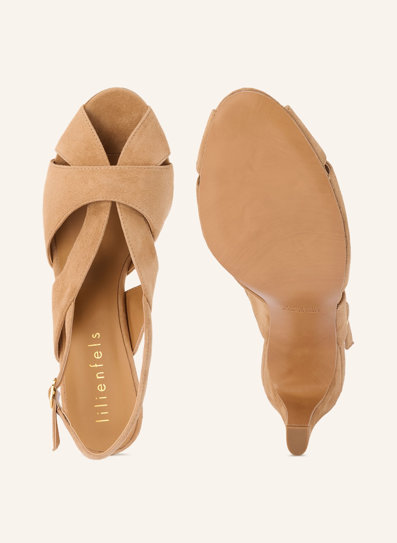 lilienfels Czółenka Sling CAMOSCIO: CAMELOWY