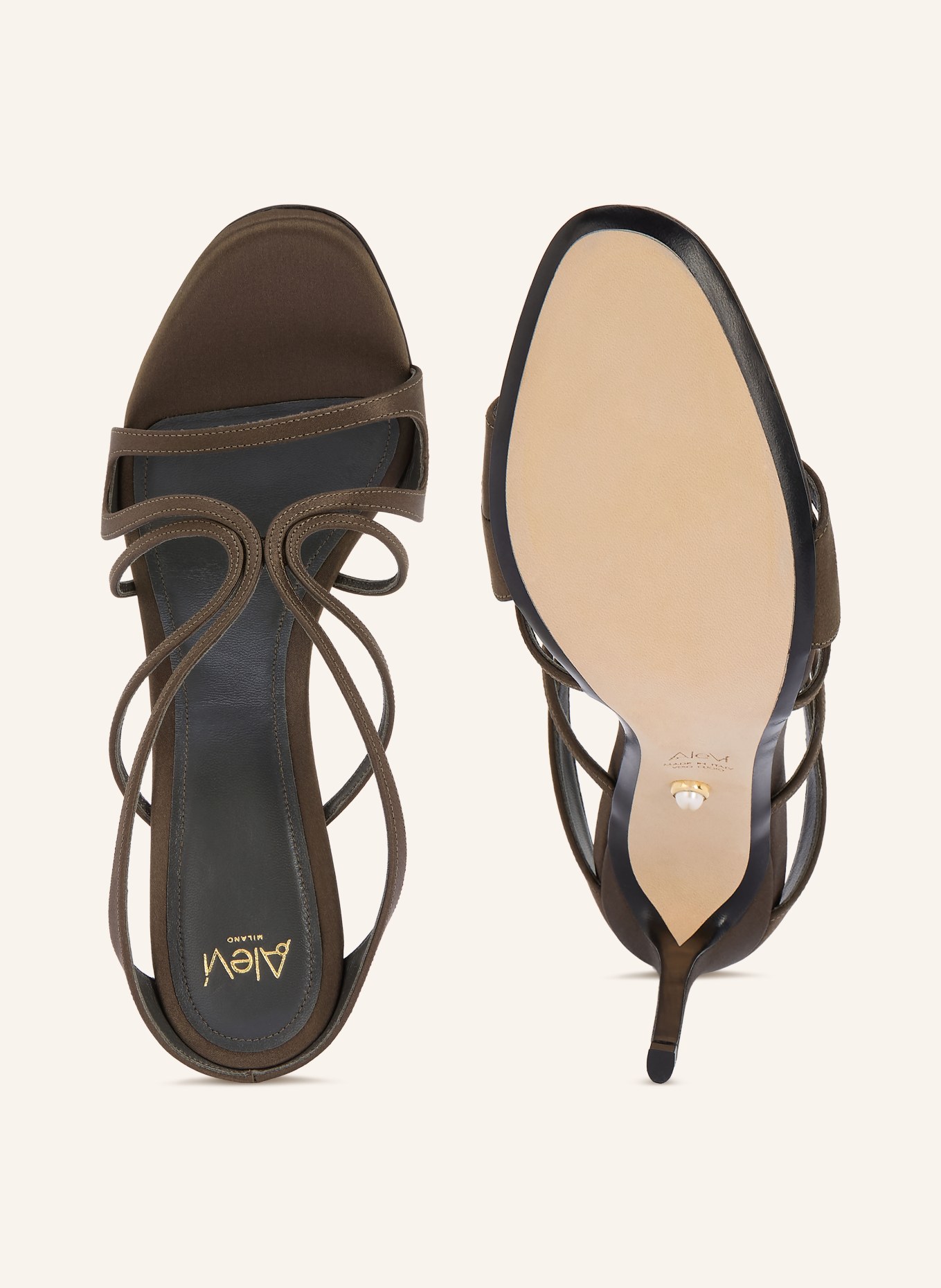 ALEVI MONY mules: KHAKI