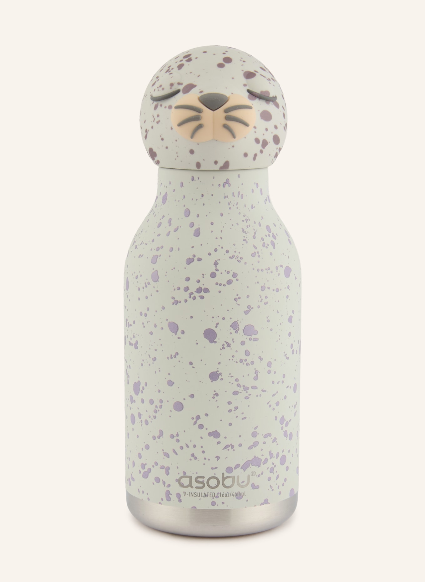 asobu Isolierflasche BESTIE: HELLGRAU / BEIGE / SCHWARZ