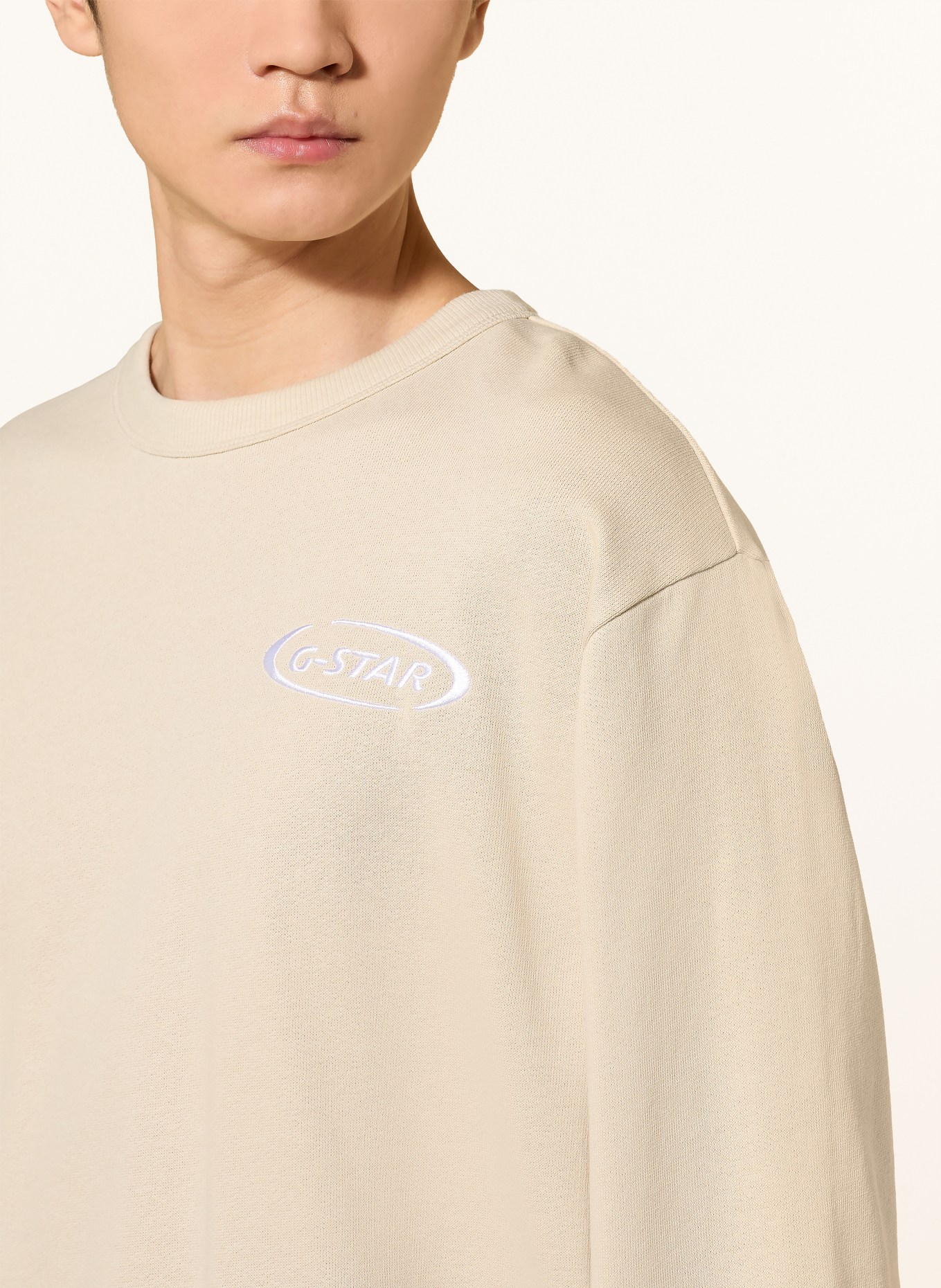 G-Star Sweatshirt: ECRU / HVID