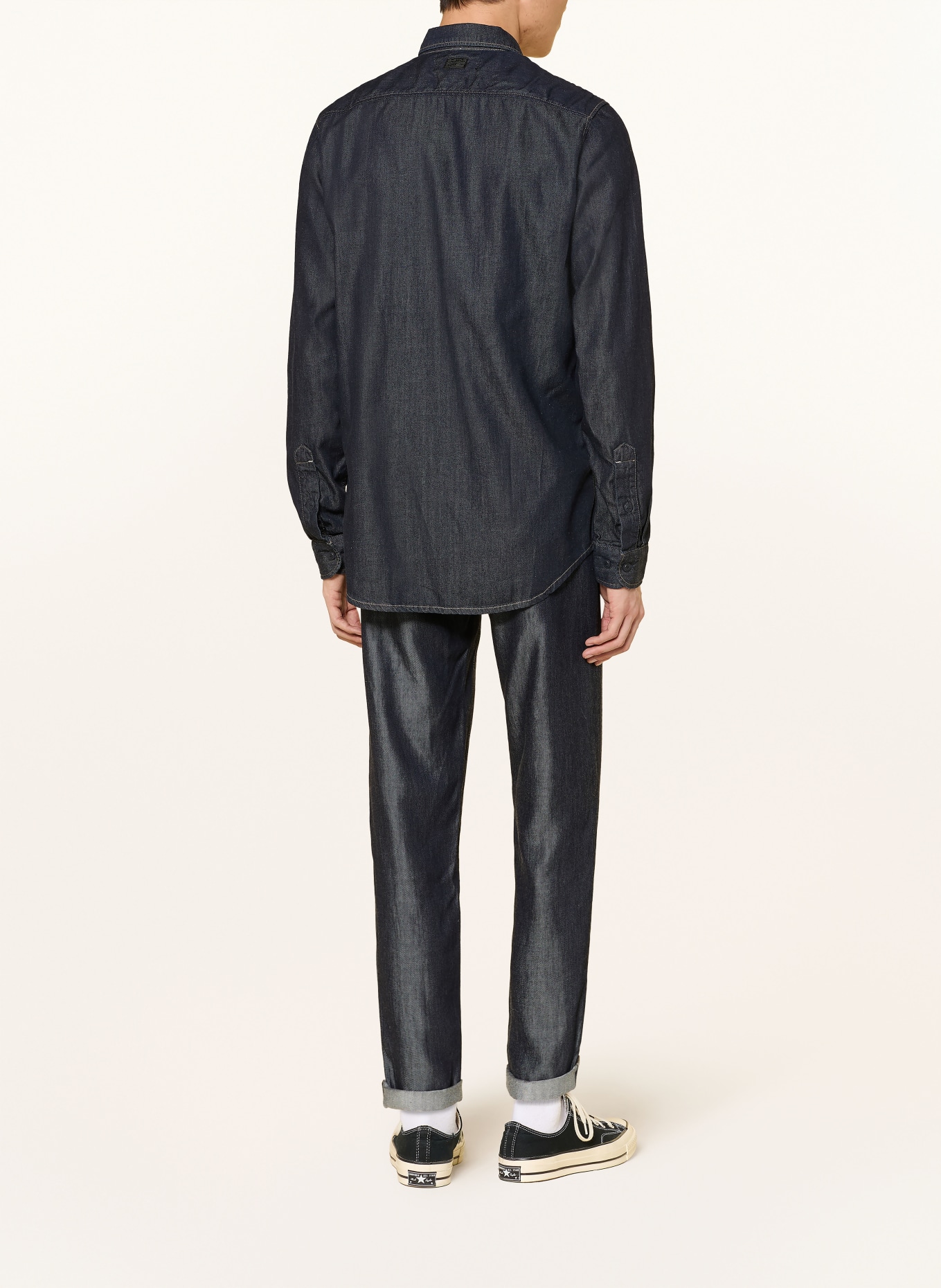 G-Star Džínová košile MARINE Slim Fit: TMAVĚ MODRÁ