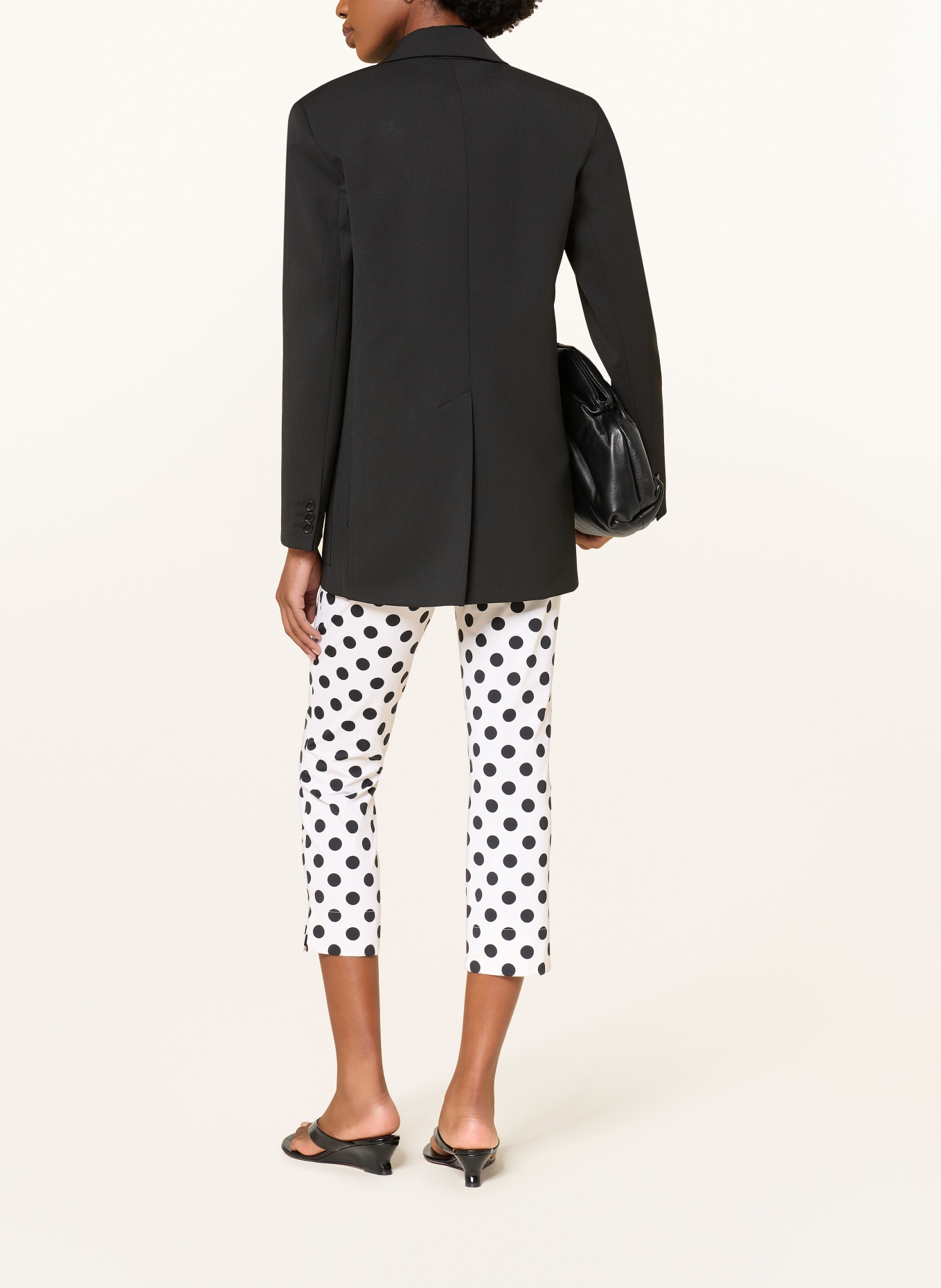 SEDUCTIVE Pantalon 3/4: BLANC / NOIR