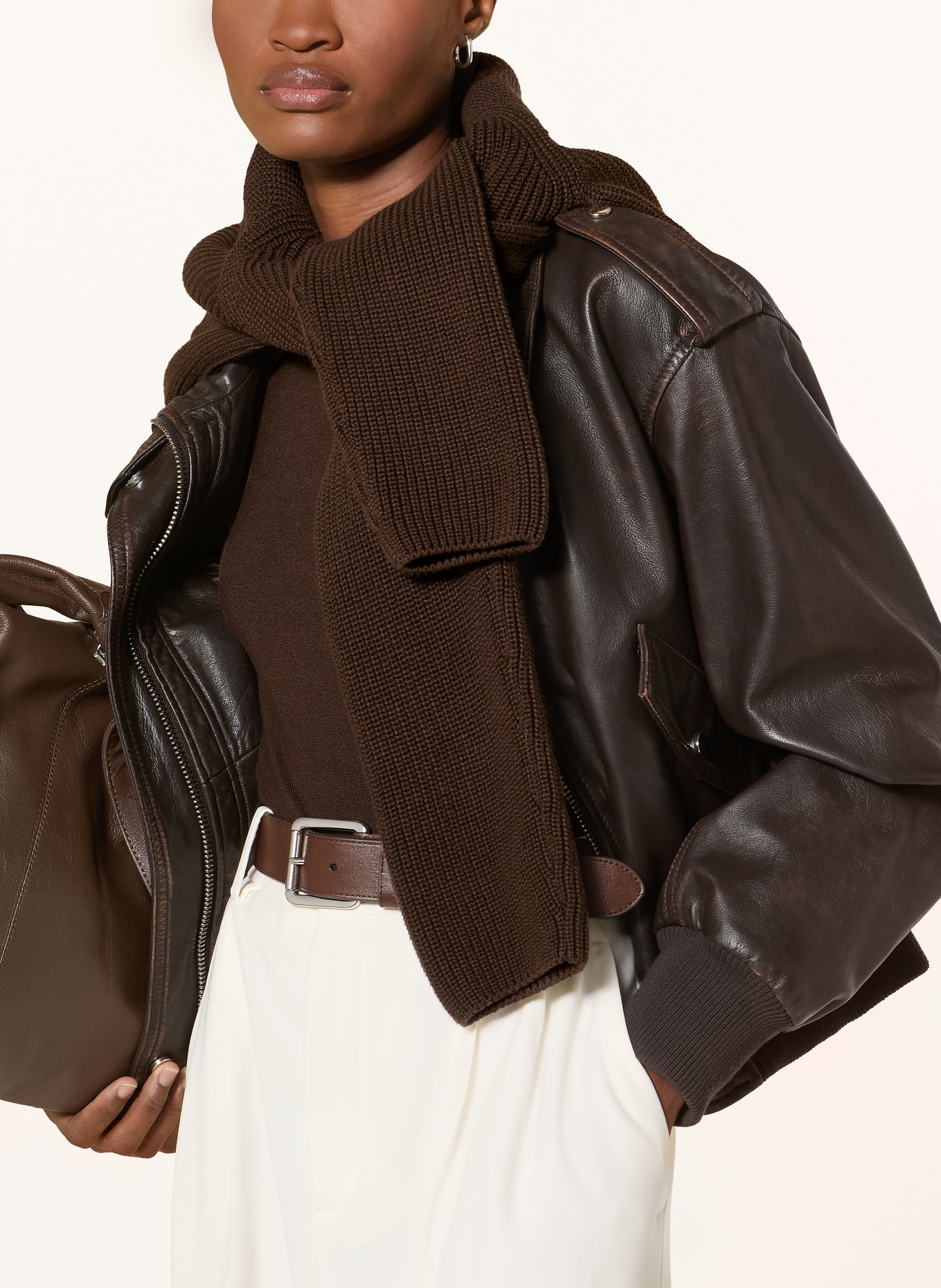 darling harbour sweater: DARK BROWN