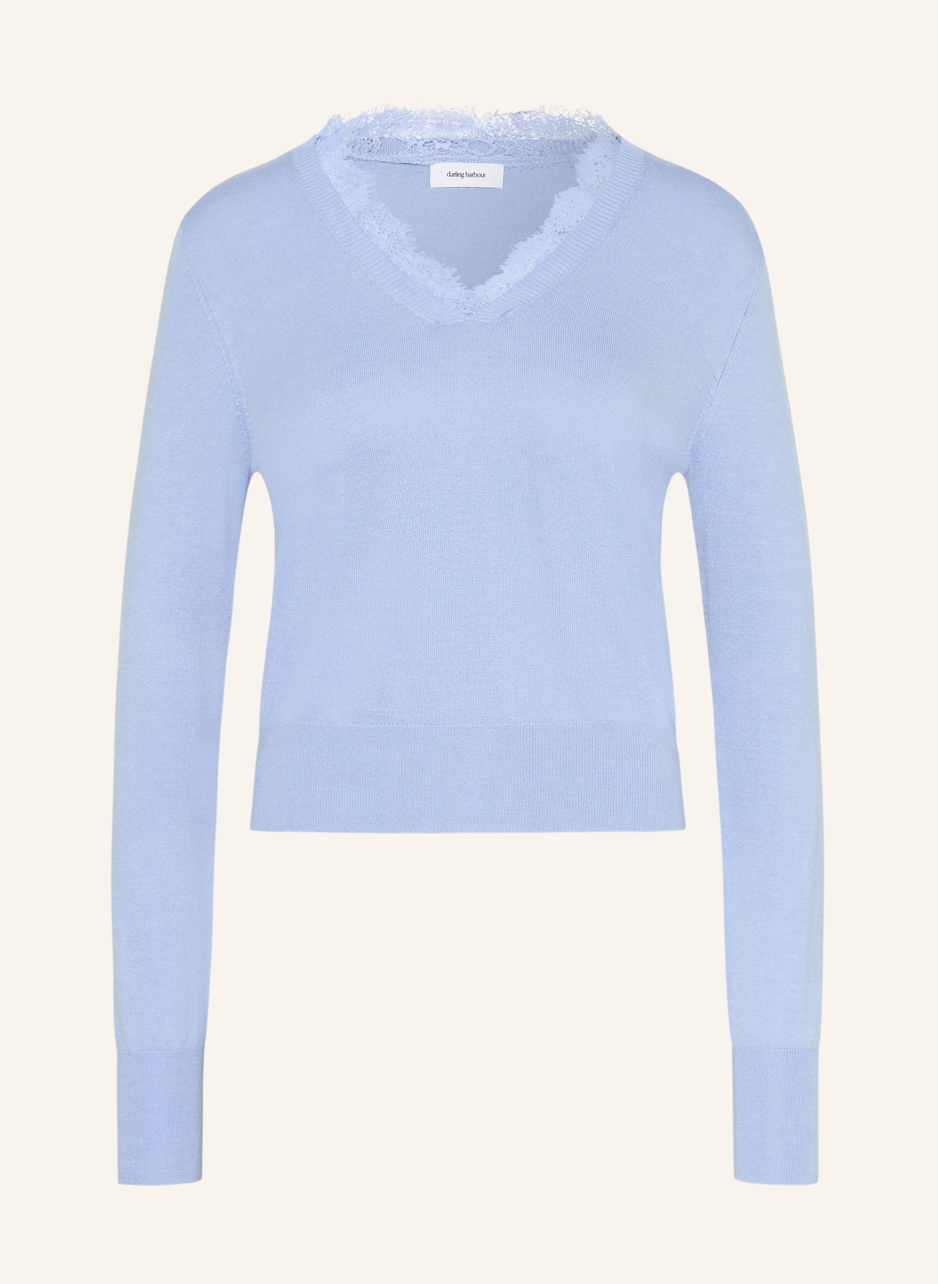 darling harbour Sweater with lace: corn flower blue