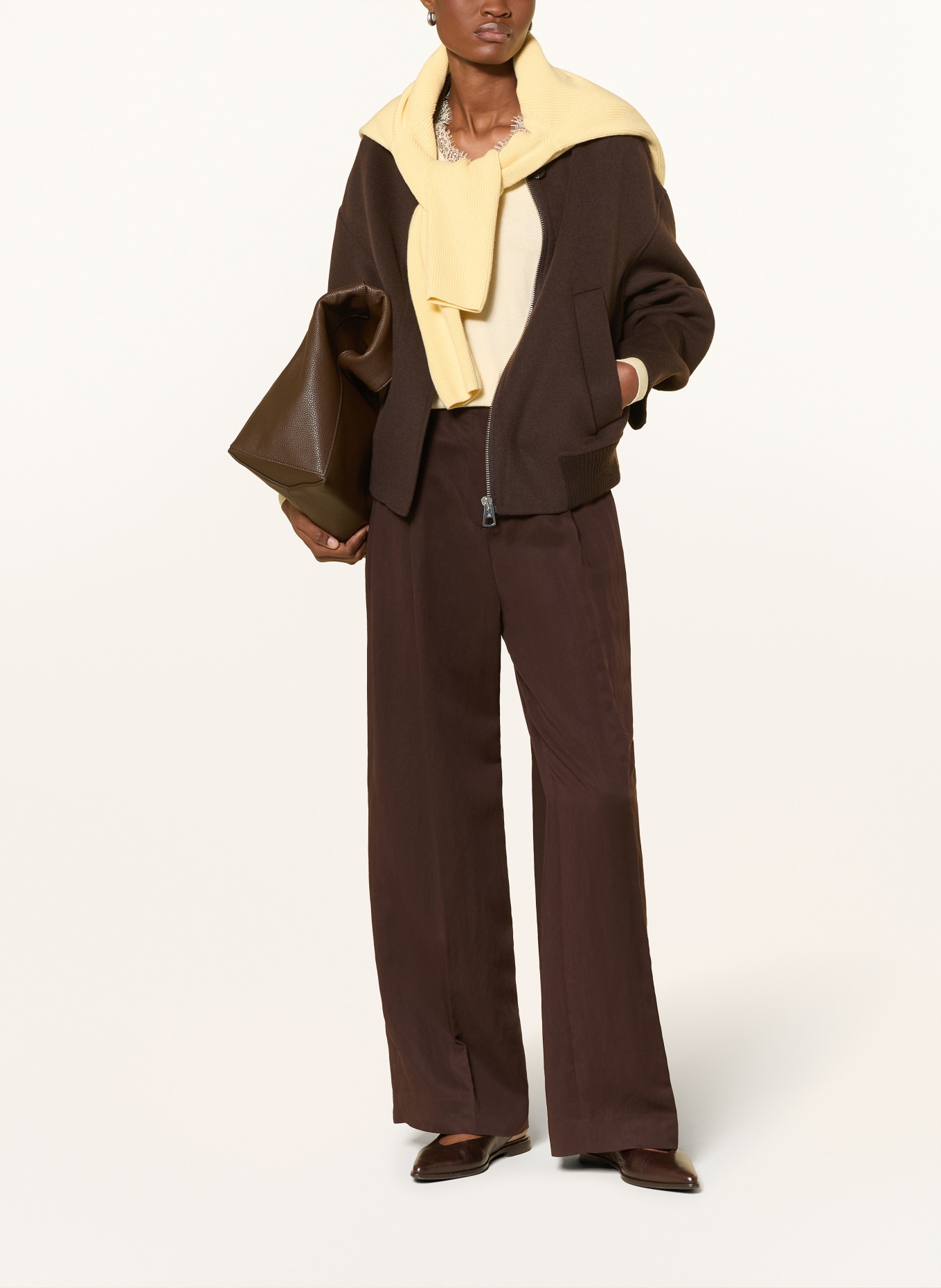 darling harbour Pullover mit Spitze: butter yellow