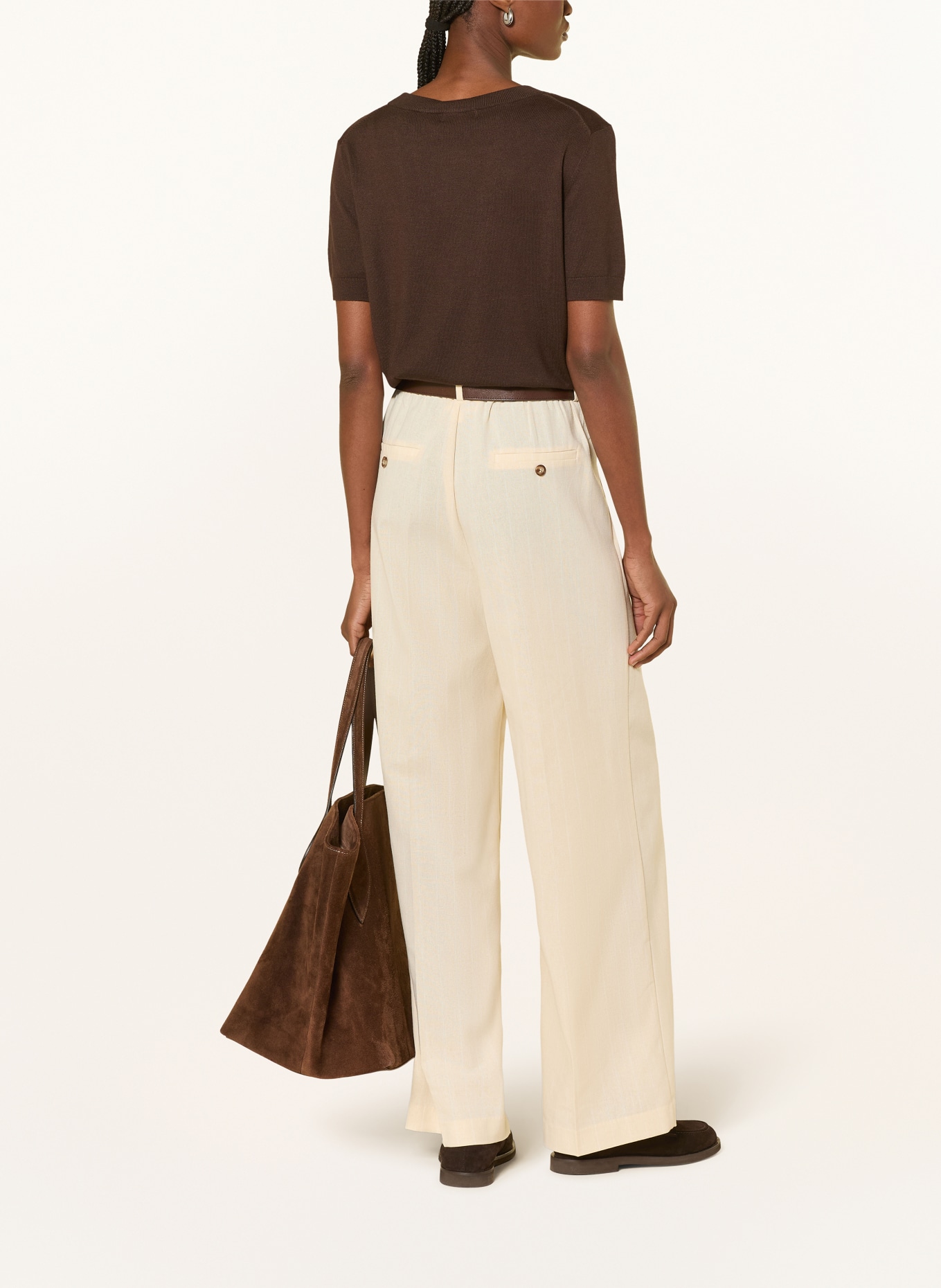 darling harbour knit shirt: DARK BROWN
