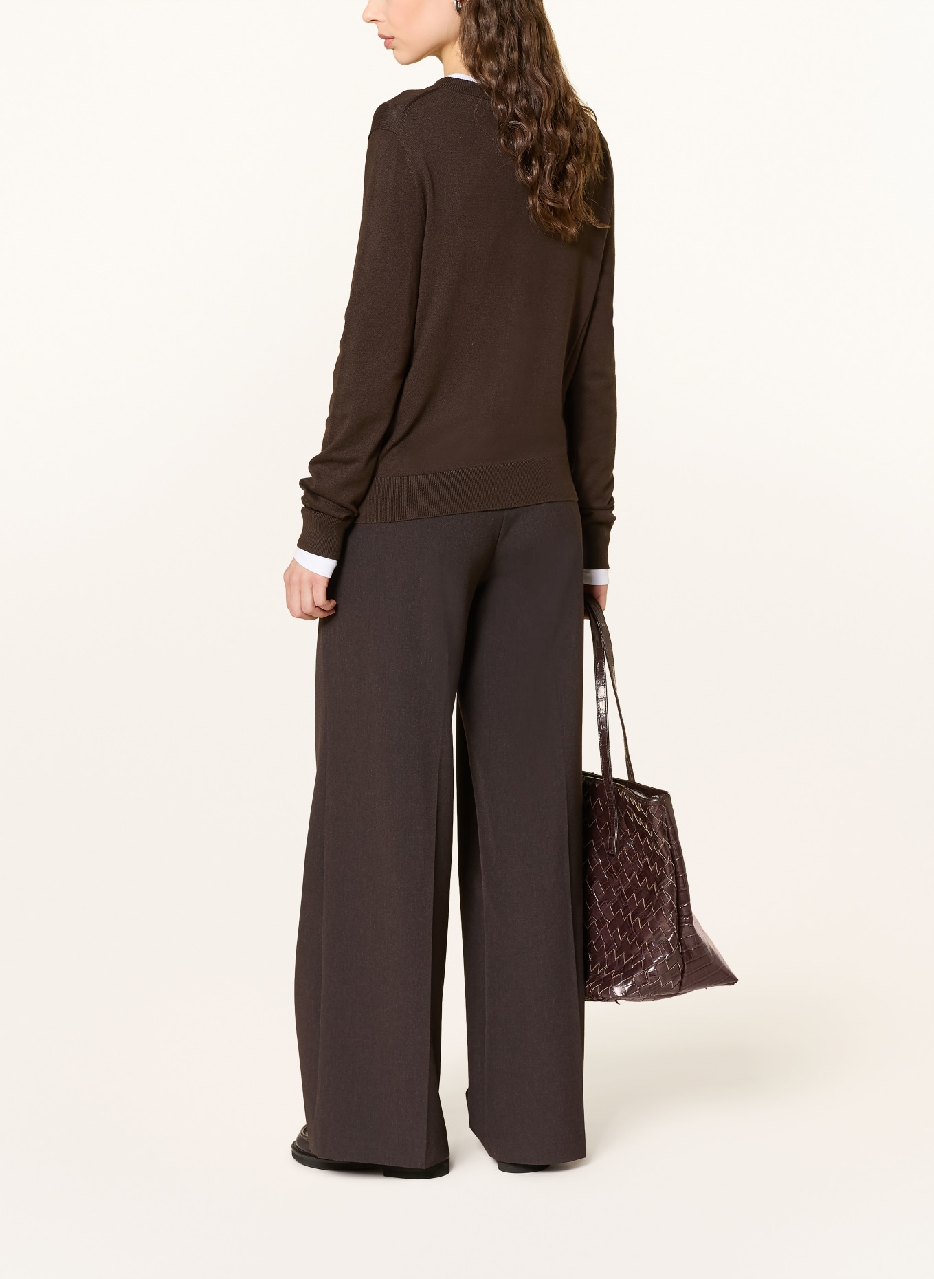 darling harbour cardigan: DARK BROWN