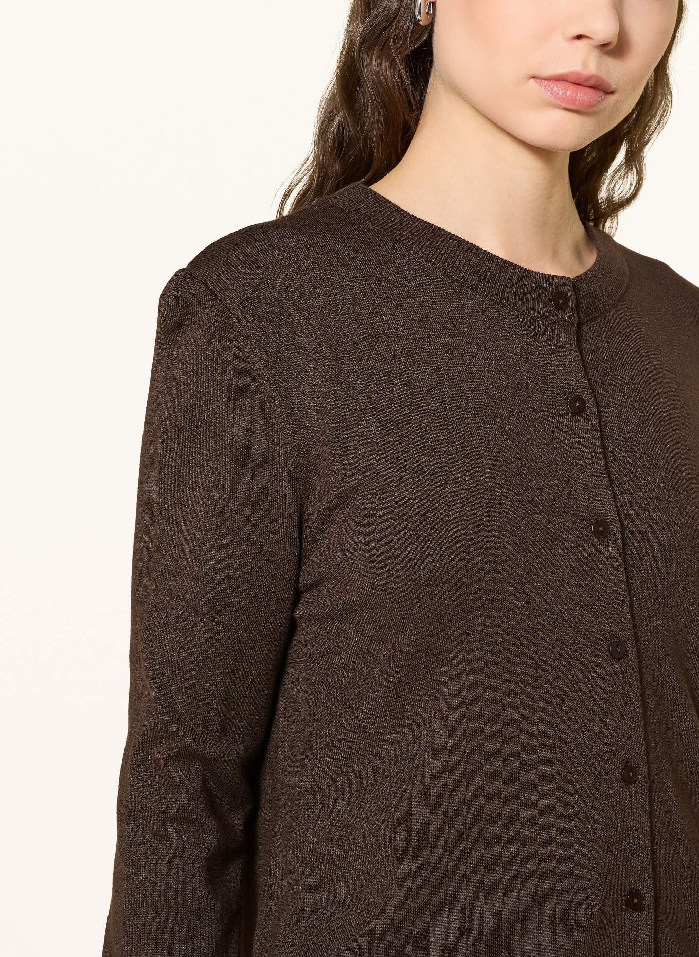 darling harbour cardigan: DARK BROWN