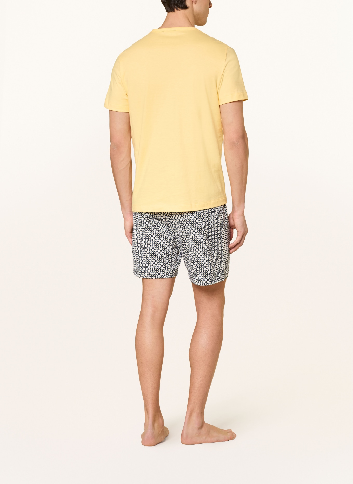 mey Shorty-Schlafanzug: HELLGELB / KHAKI / DUNKELBLAU