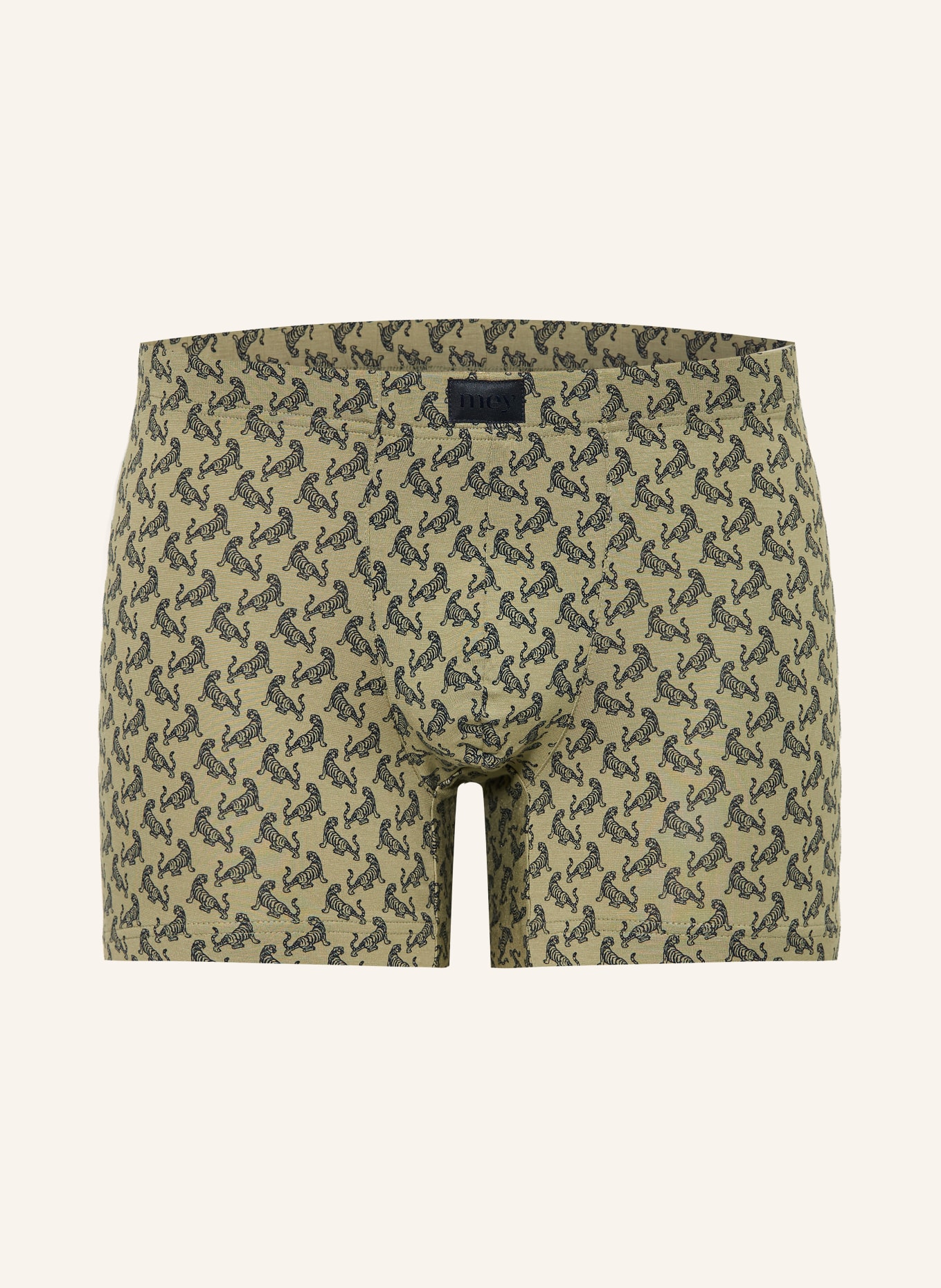 mey Boxers série TIPSY TIGERS: OLIVE / NOIR