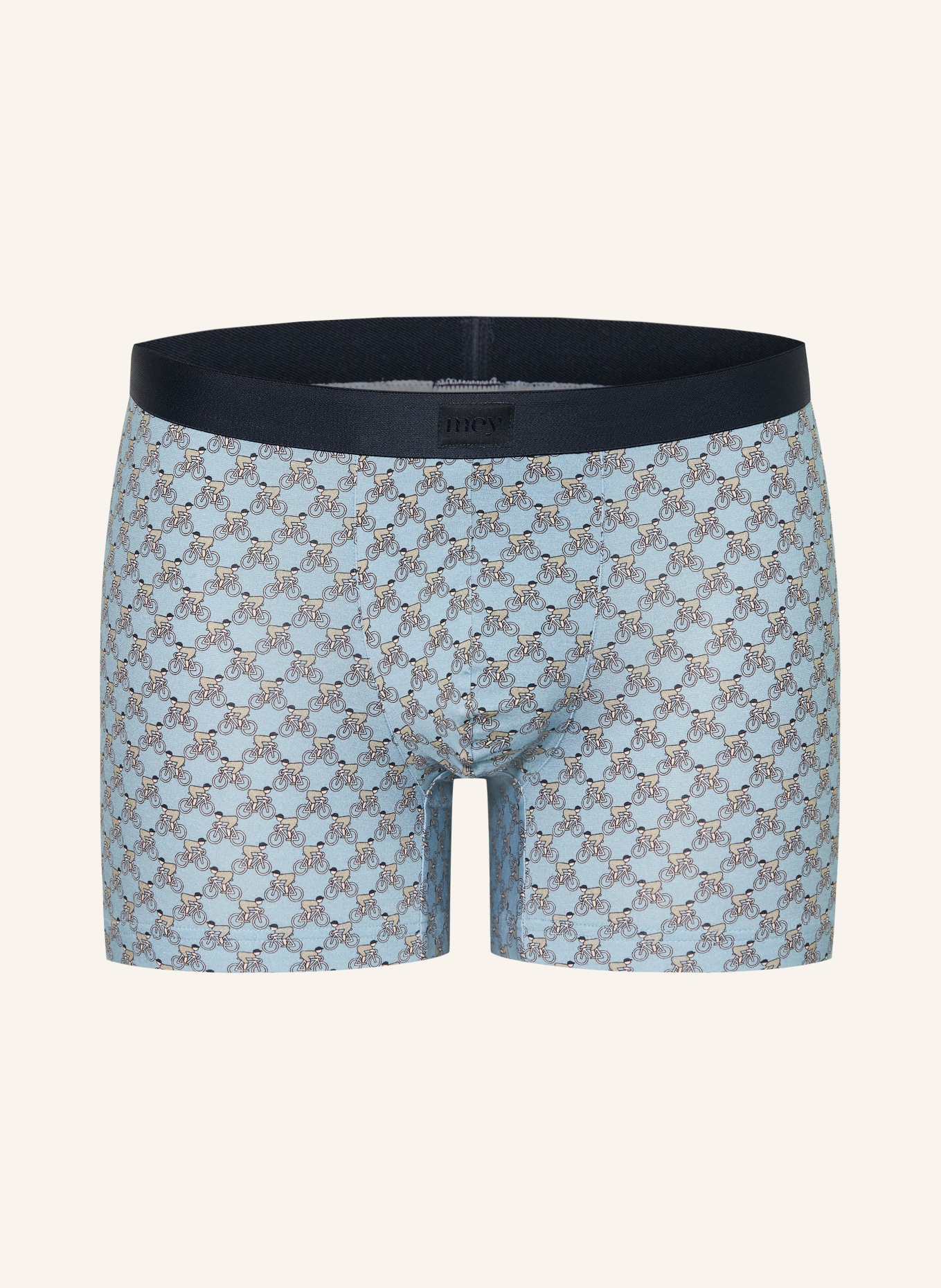 mey Boxershorts Serie BIKE RUSH: HELLBLAU / DUNKELBLAU
