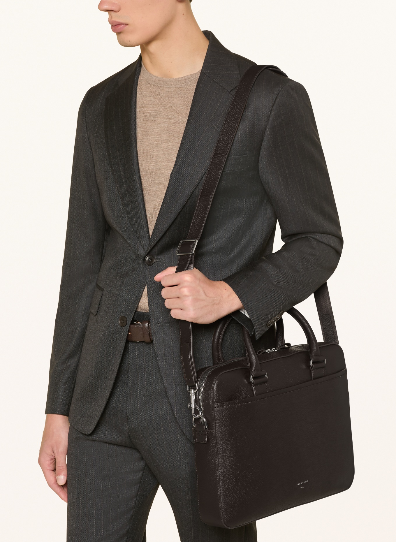 TIGER OF SWEDEN Laptoptas: MARRON FONCÉ