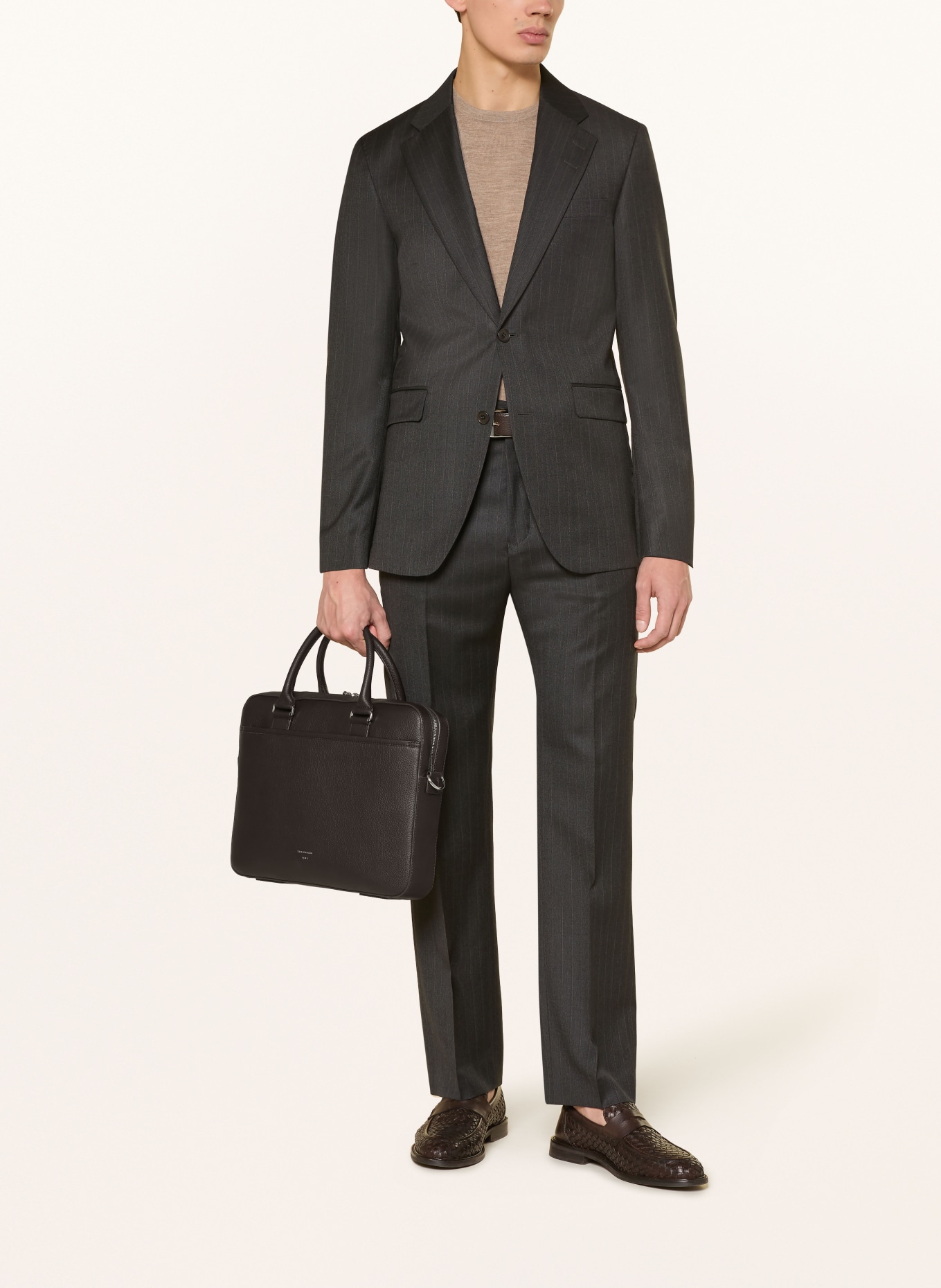 TIGER OF SWEDEN Laptoptas: MARRON FONCÉ