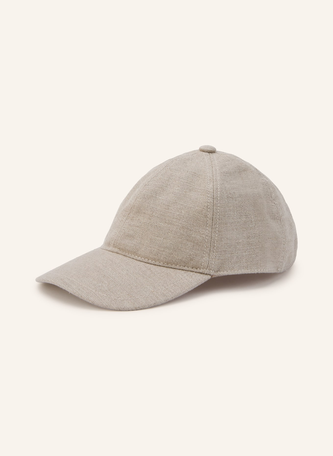 TIGER OF SWEDEN Leinen-Cap HENT: BEIGE