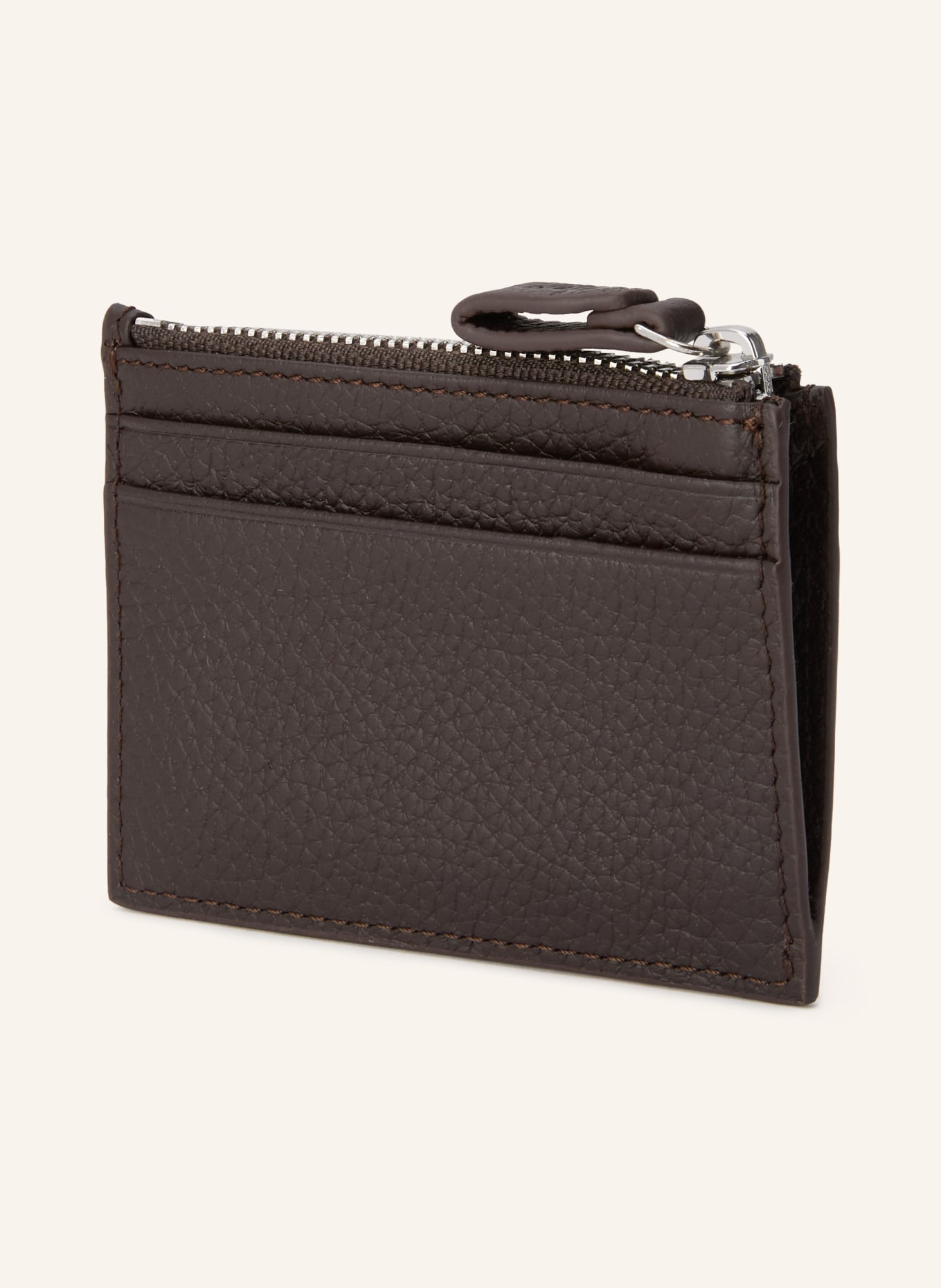 TIGER OF SWEDEN Etui na karty WAHREN: CIEMNOBRĄZOWY / SREBRNY