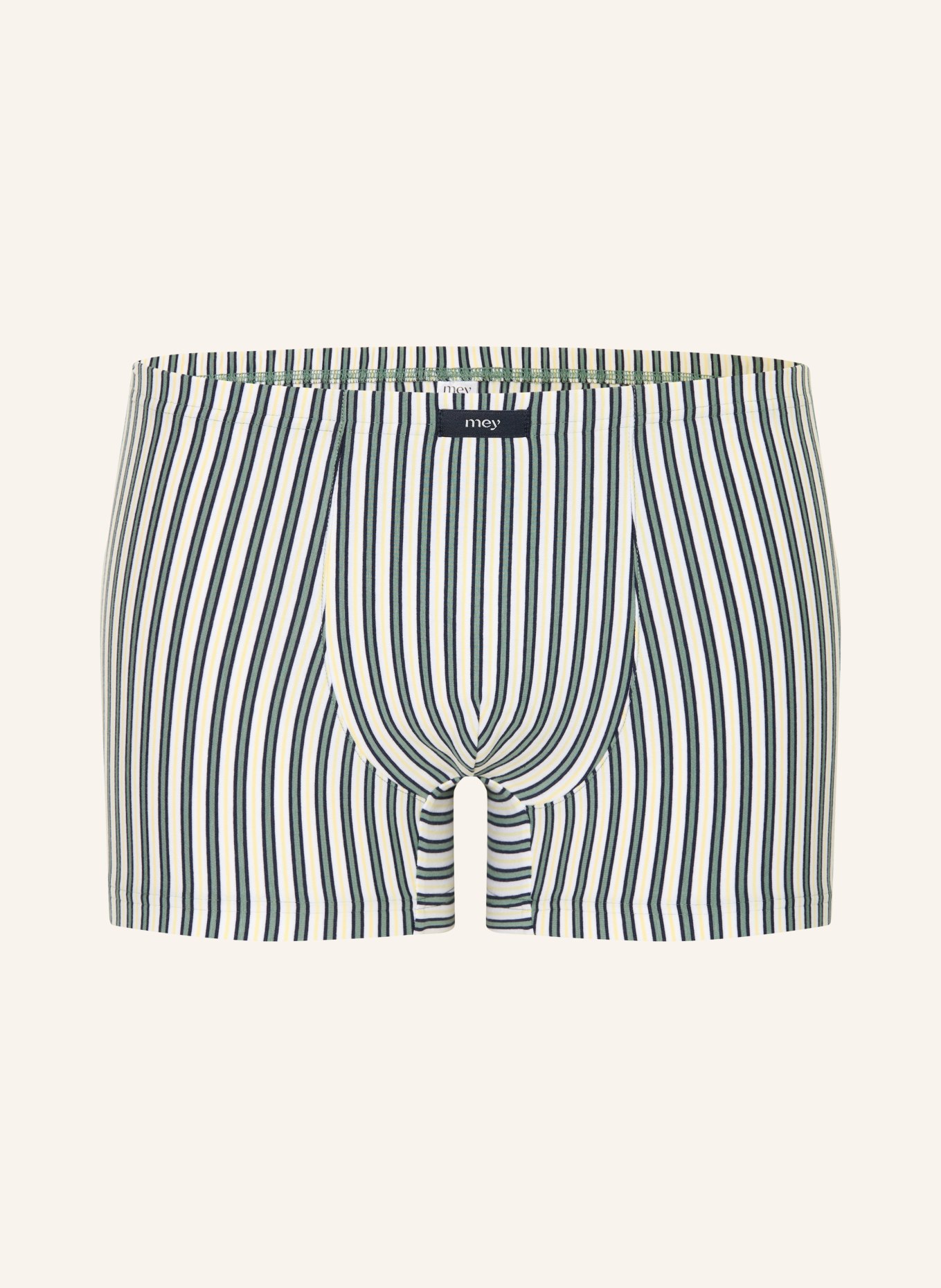 mey Boxershorts uit de PALM STRIPES-serie: GEEL / GROEN / WIT