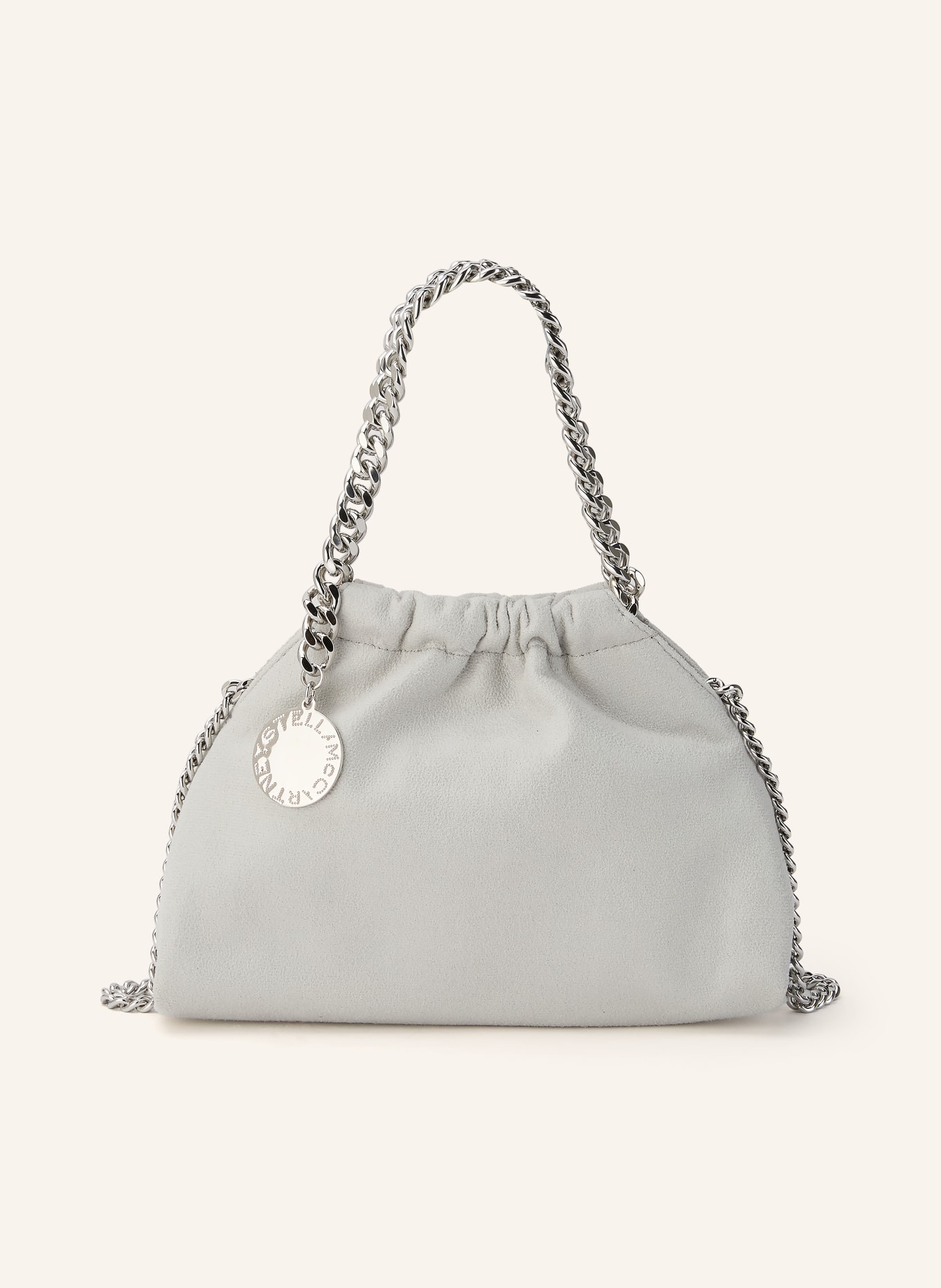 STELLA McCARTNEY Handtas FALABELLA MINI: LICHTGRIJS / ZILVER