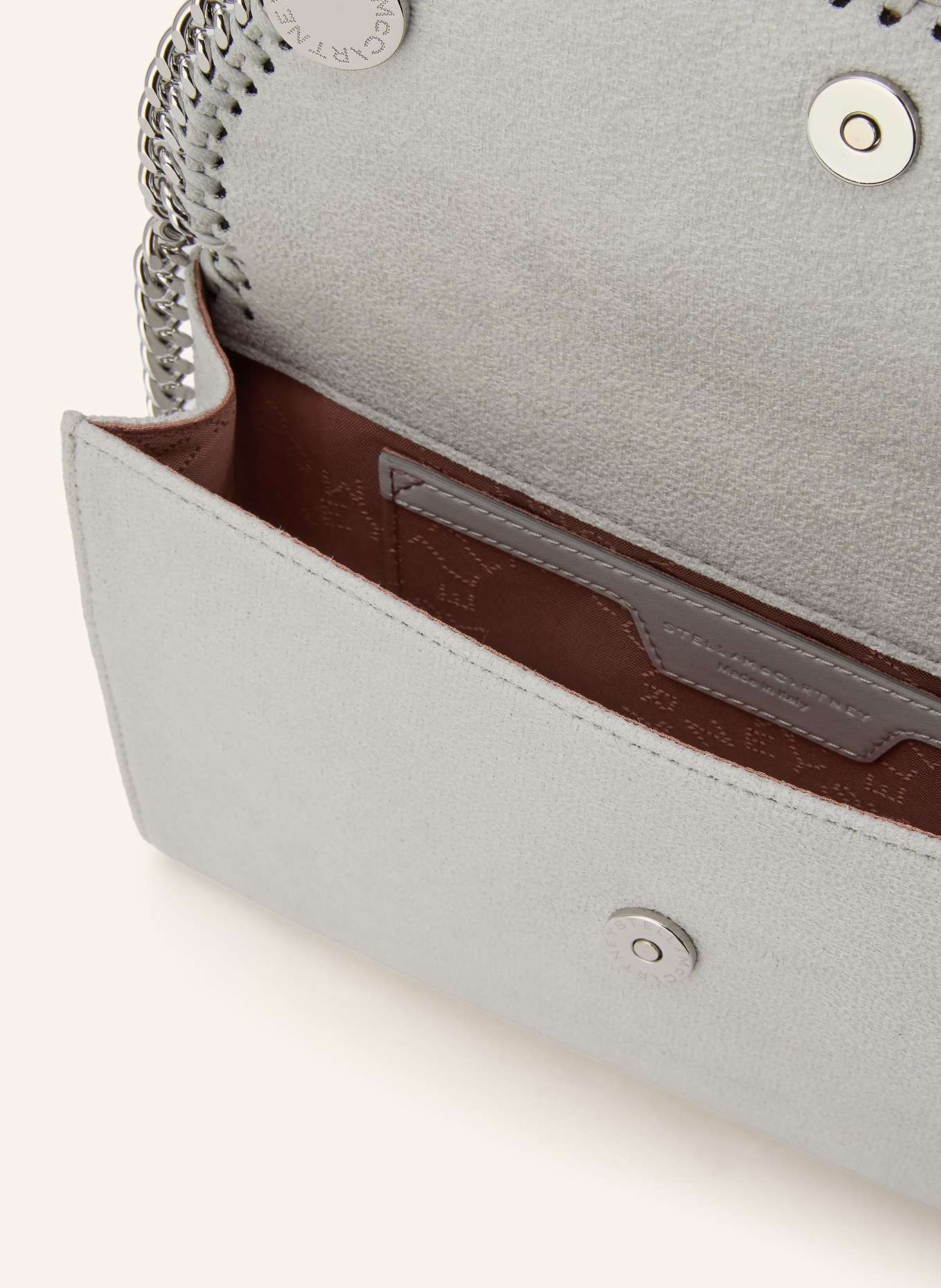 STELLA McCARTNEY Schoudertas FALABELLA: LICHTGRIJS / ZILVER