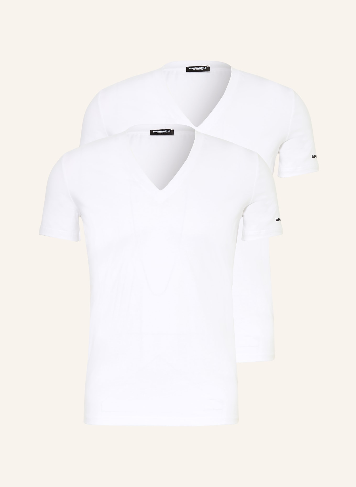 DSQUARED2 V-neck shirt: WHITE