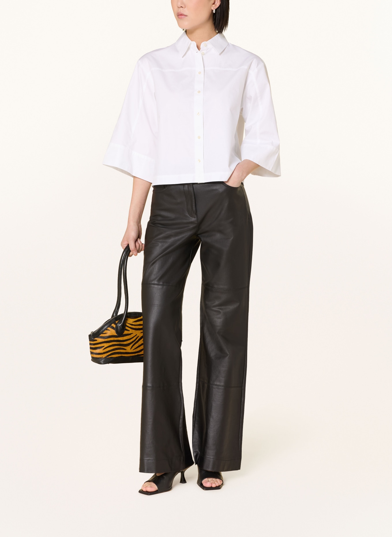 SELECTED Femme Hemdbluse mit 3/4-Arm: WEISS