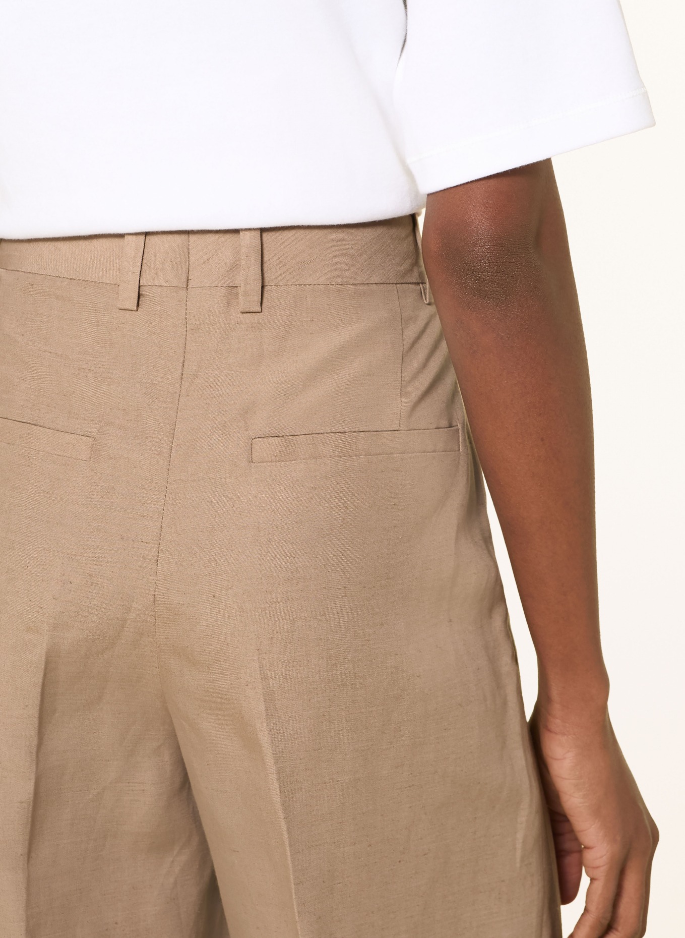 SELECTED Femme Hose mit Leinen: BEIGE