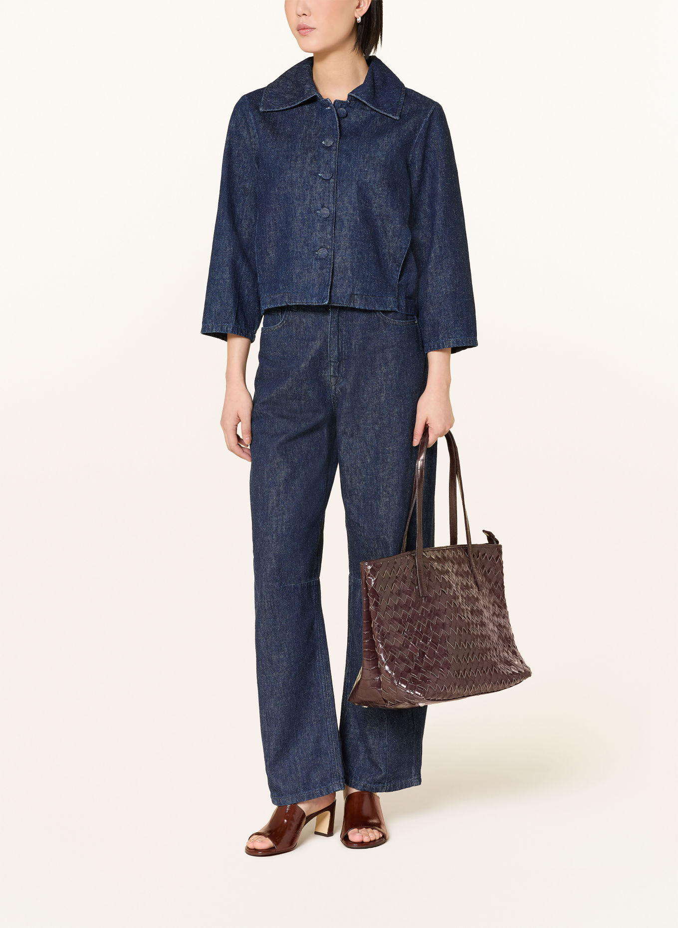 SELECTED denim jacket: DARK BLUE DENIM