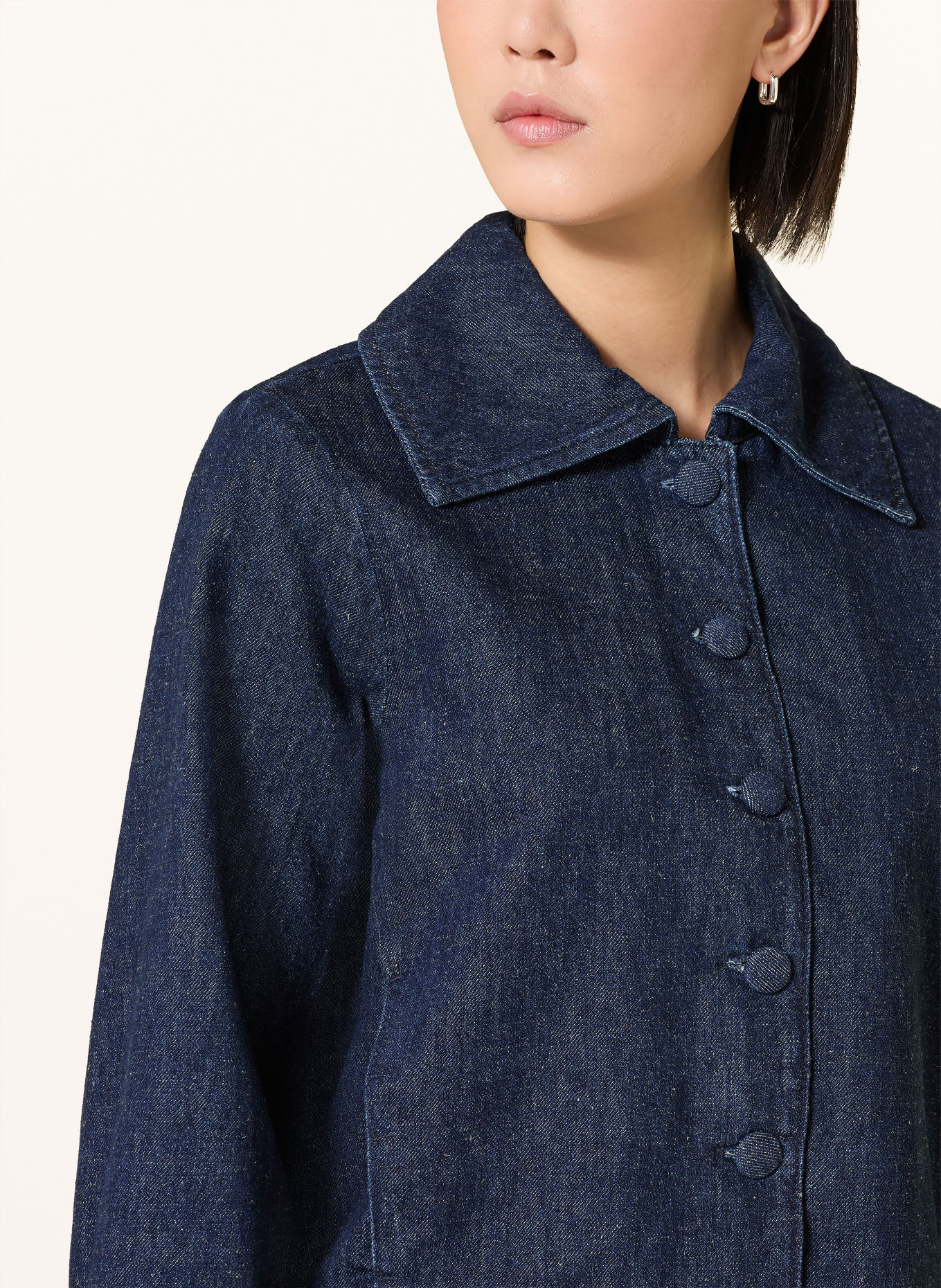 SELECTED denim jacket: DARK BLUE DENIM