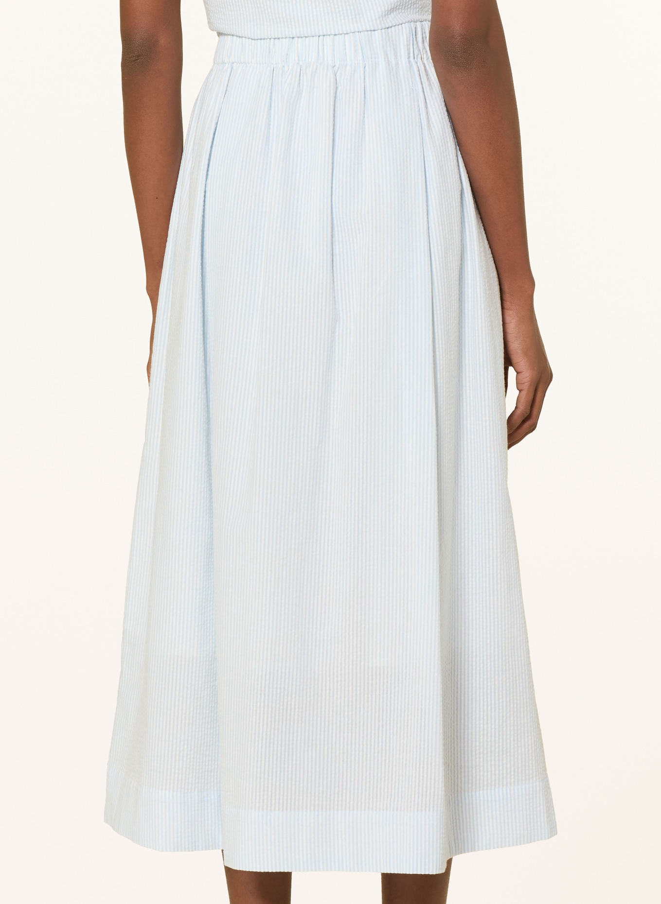 SELECTED Femme skirt: LIGHT BLUE / WHITE
