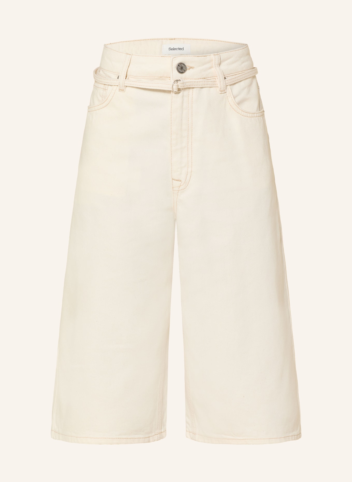 SELECTED Femme Jeans-Bermudas: CREME