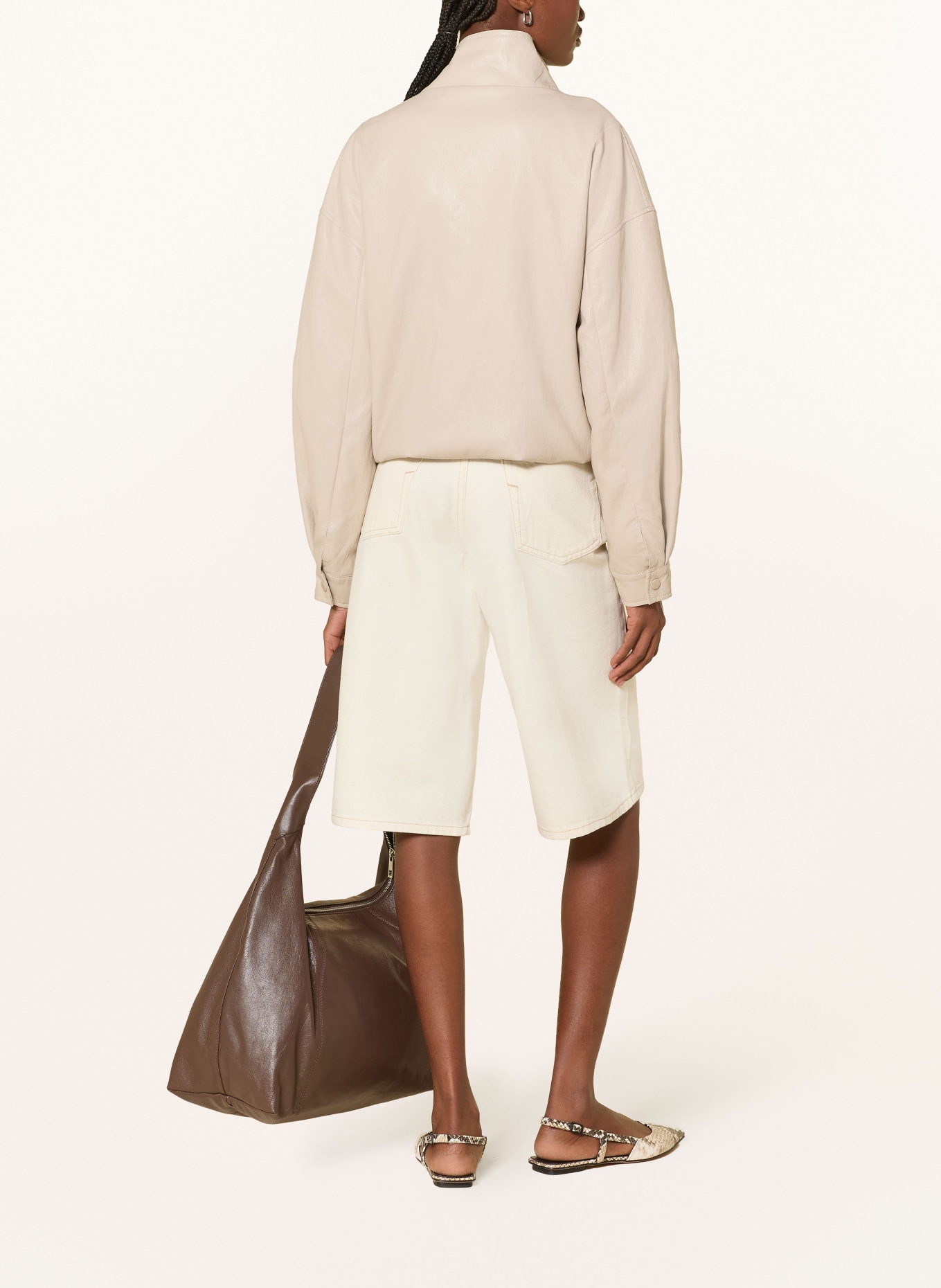 SELECTED Femme Jeans-Bermudas: CREME