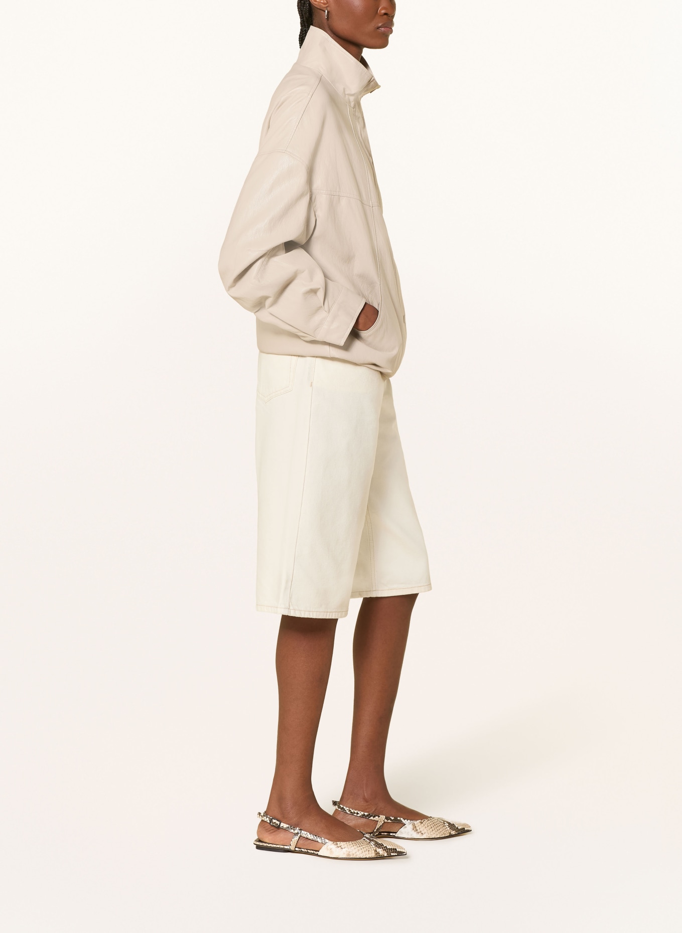 SELECTED Femme Jeans-Bermudas: CREME