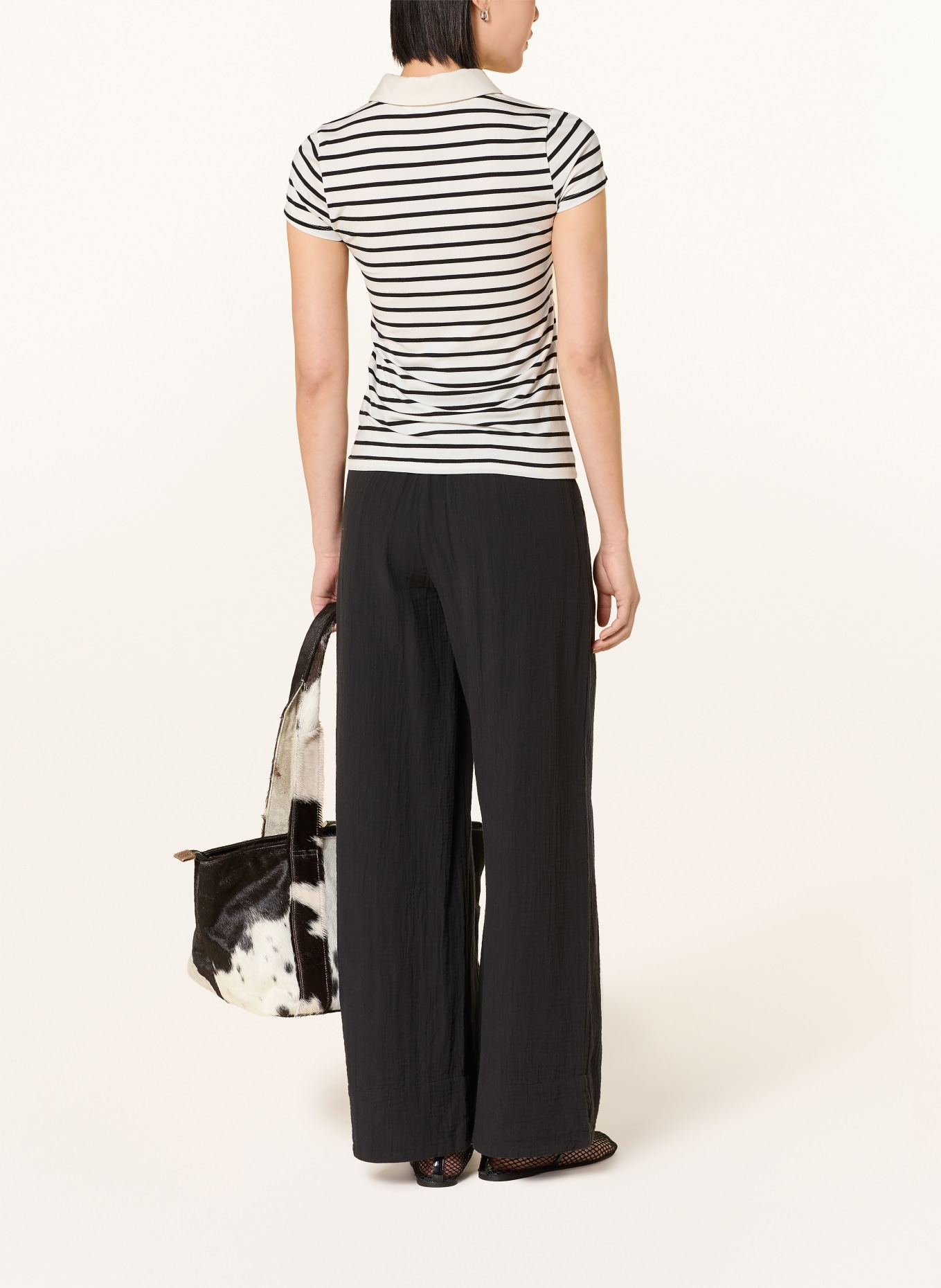 SELECTED Femme Jersey-polotröja: VIT / SVART
