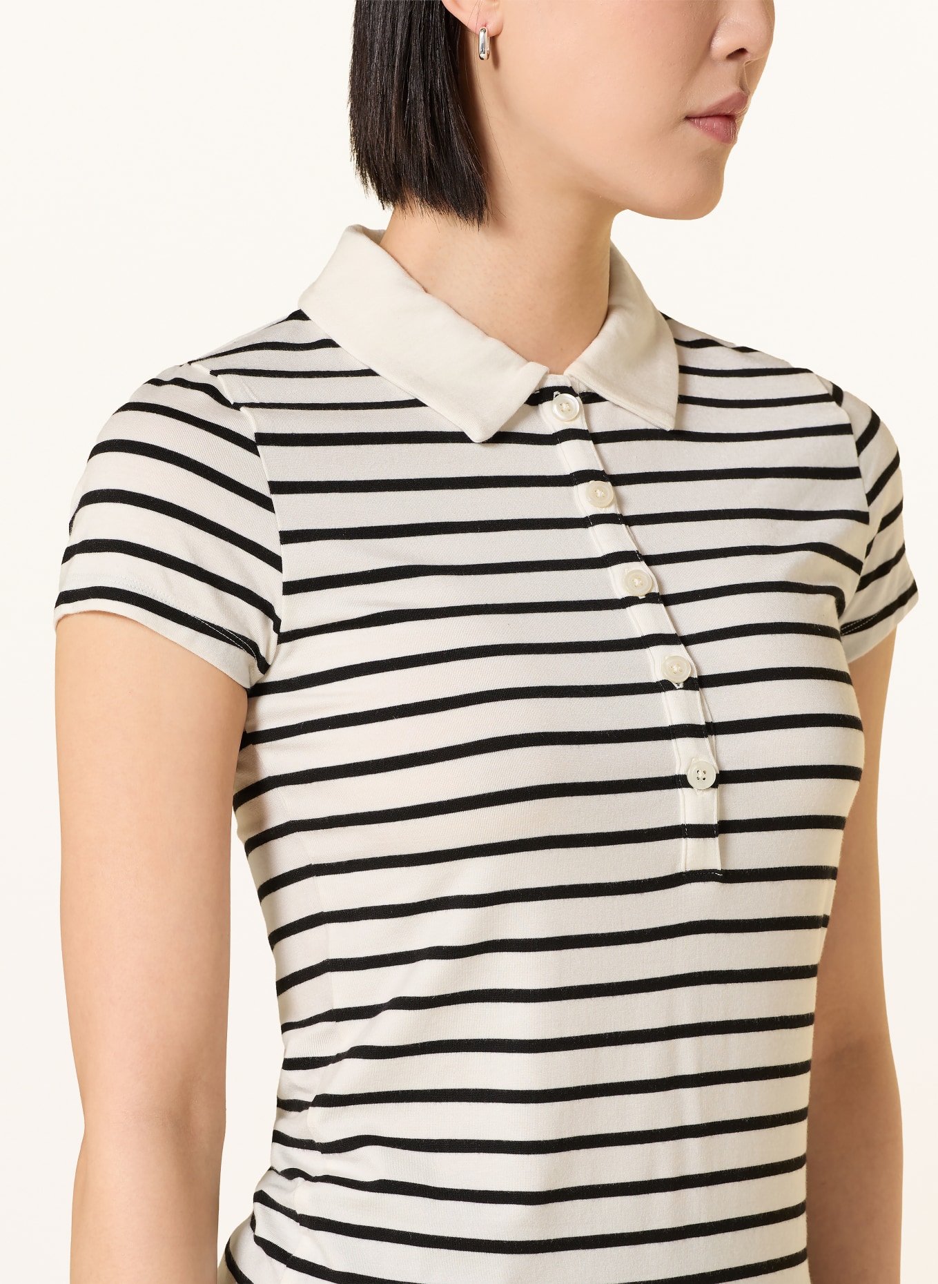SELECTED Femme Jersey-polotröja: VIT / SVART