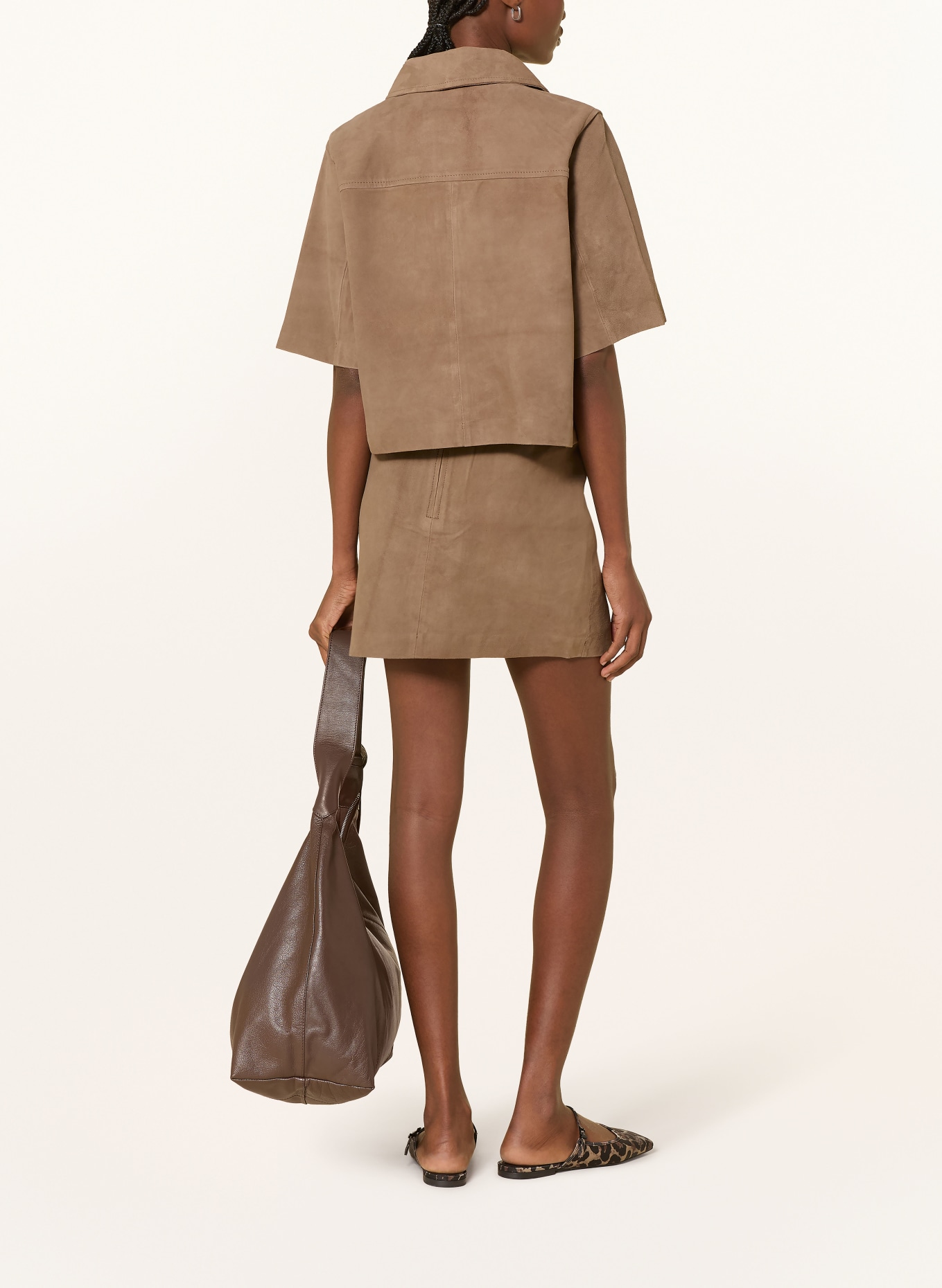 SELECTED Femme Jachetă de piele: TAUPE