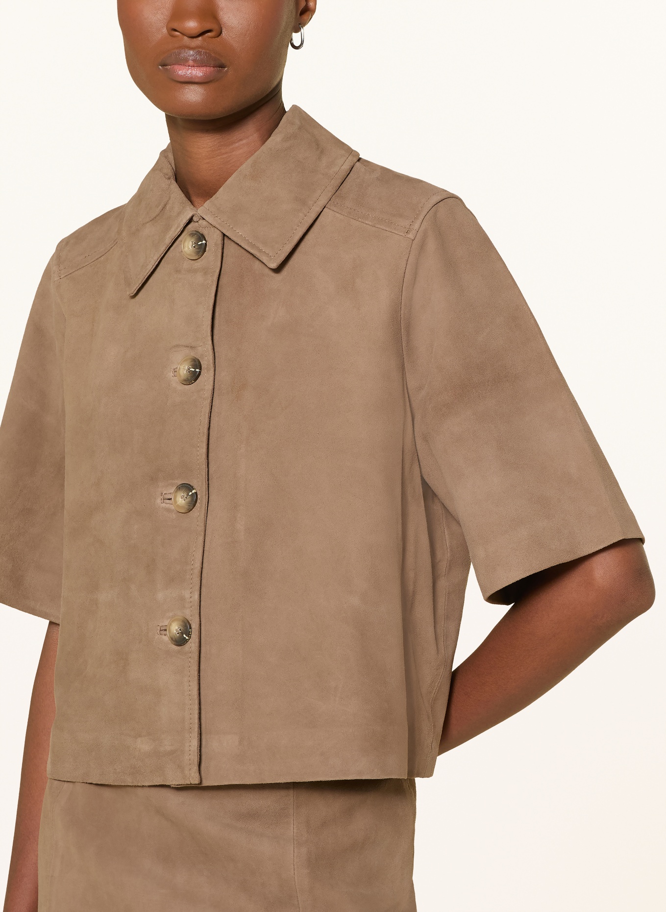 SELECTED Femme Jachetă de piele: TAUPE