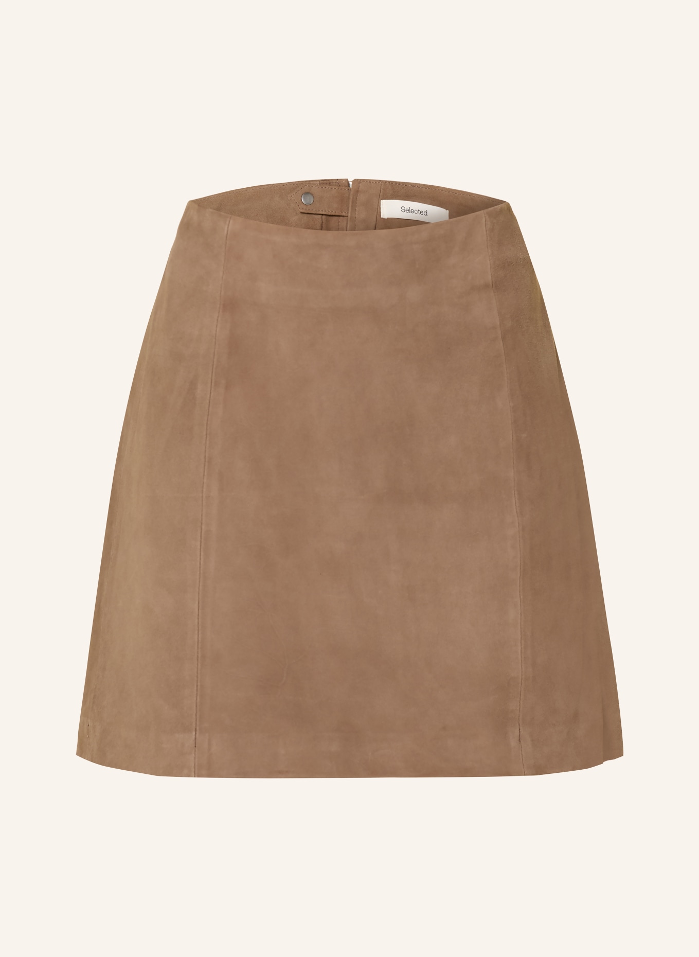 SELECTED Femme Fustă din piele: CAMEL
