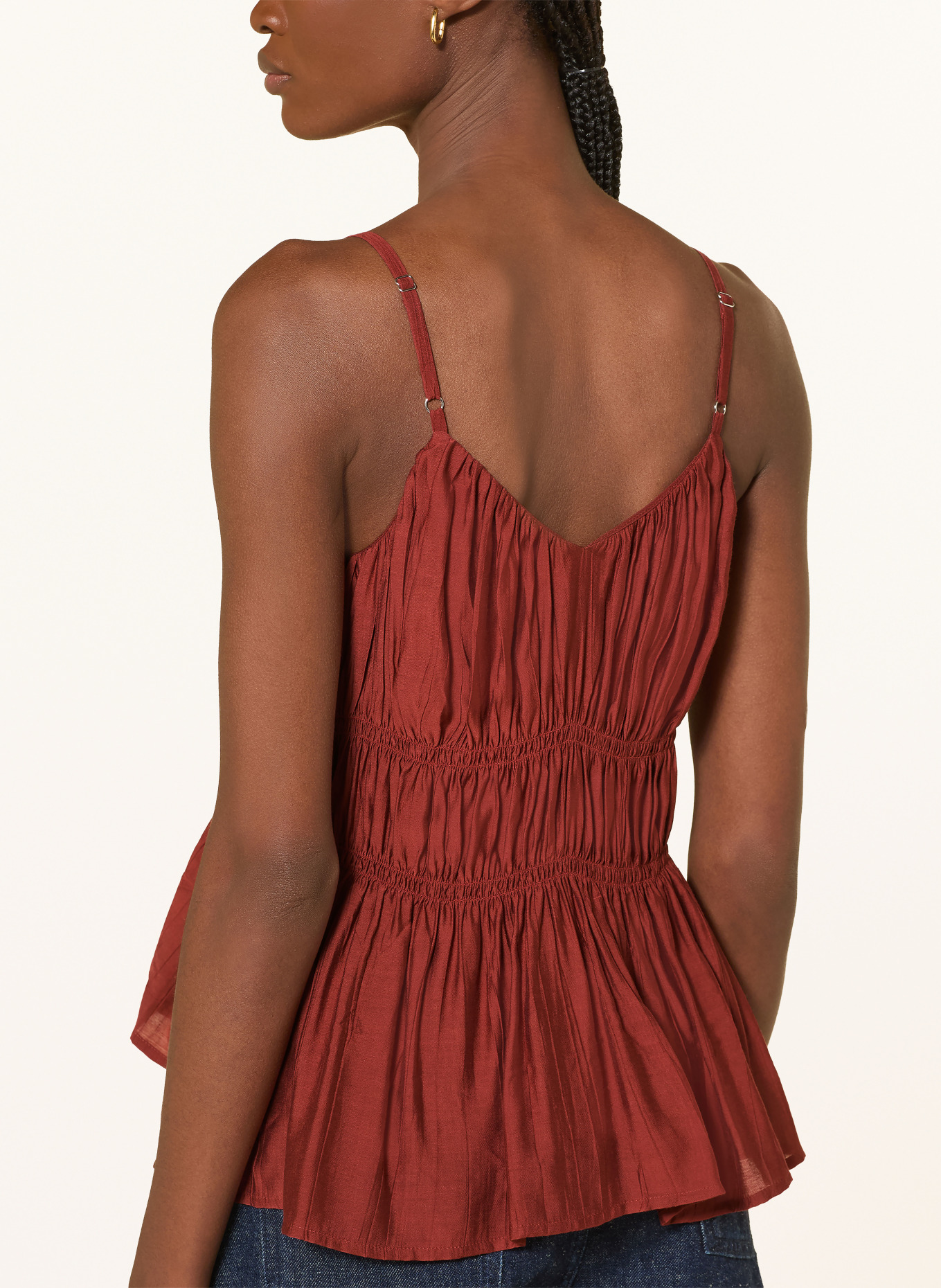 SELECTED Femme Haut: ROUGE FONCÉ
